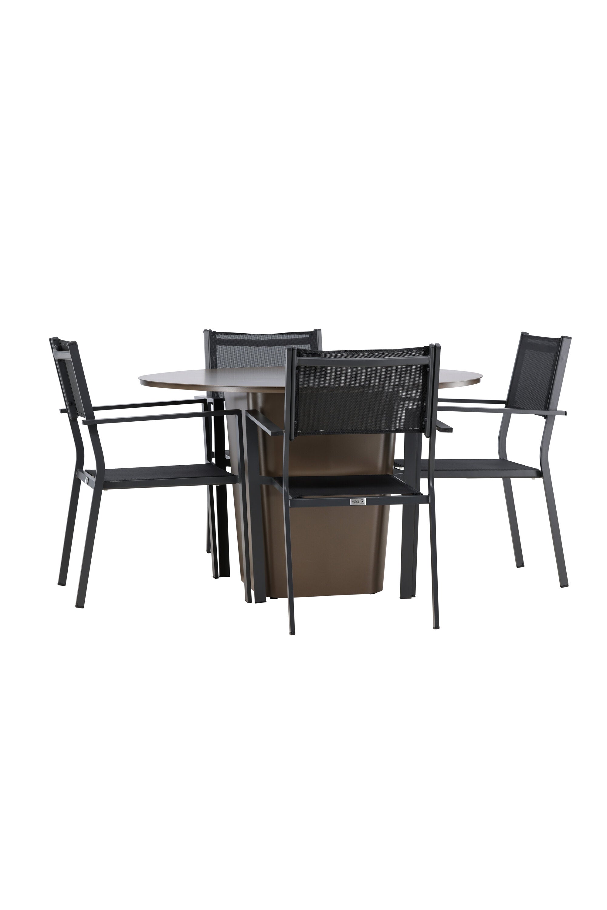Santa Fe Gartentisch Set Copacabana in Braun schwarz präsentiert im Onlineshop von KAQTU Design AG. Gartentischset ist von Venture Home