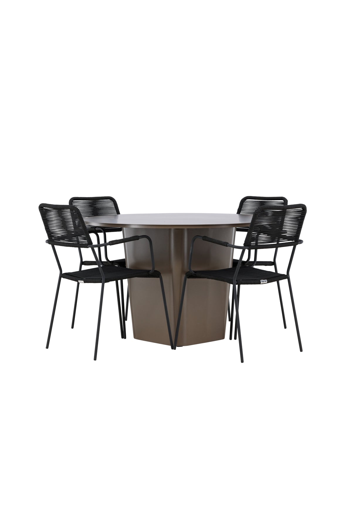 Santa Fe Gartentisch Set Lindos in Braun schwarz präsentiert im Onlineshop von KAQTU Design AG. Gartentischset ist von Venture Home