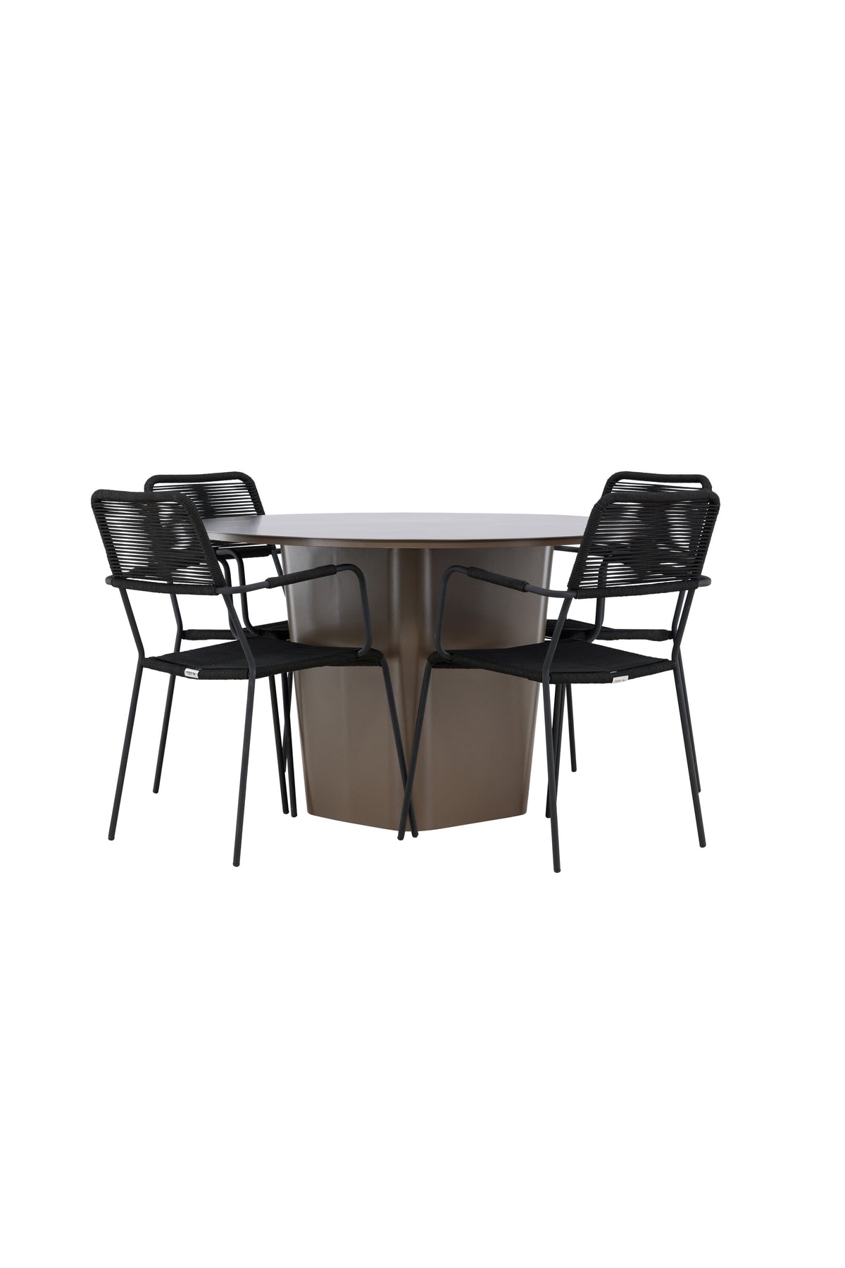 Santa Fe Gartentisch Set Lindos in Braun schwarz präsentiert im Onlineshop von KAQTU Design AG. Gartentischset ist von Venture Home