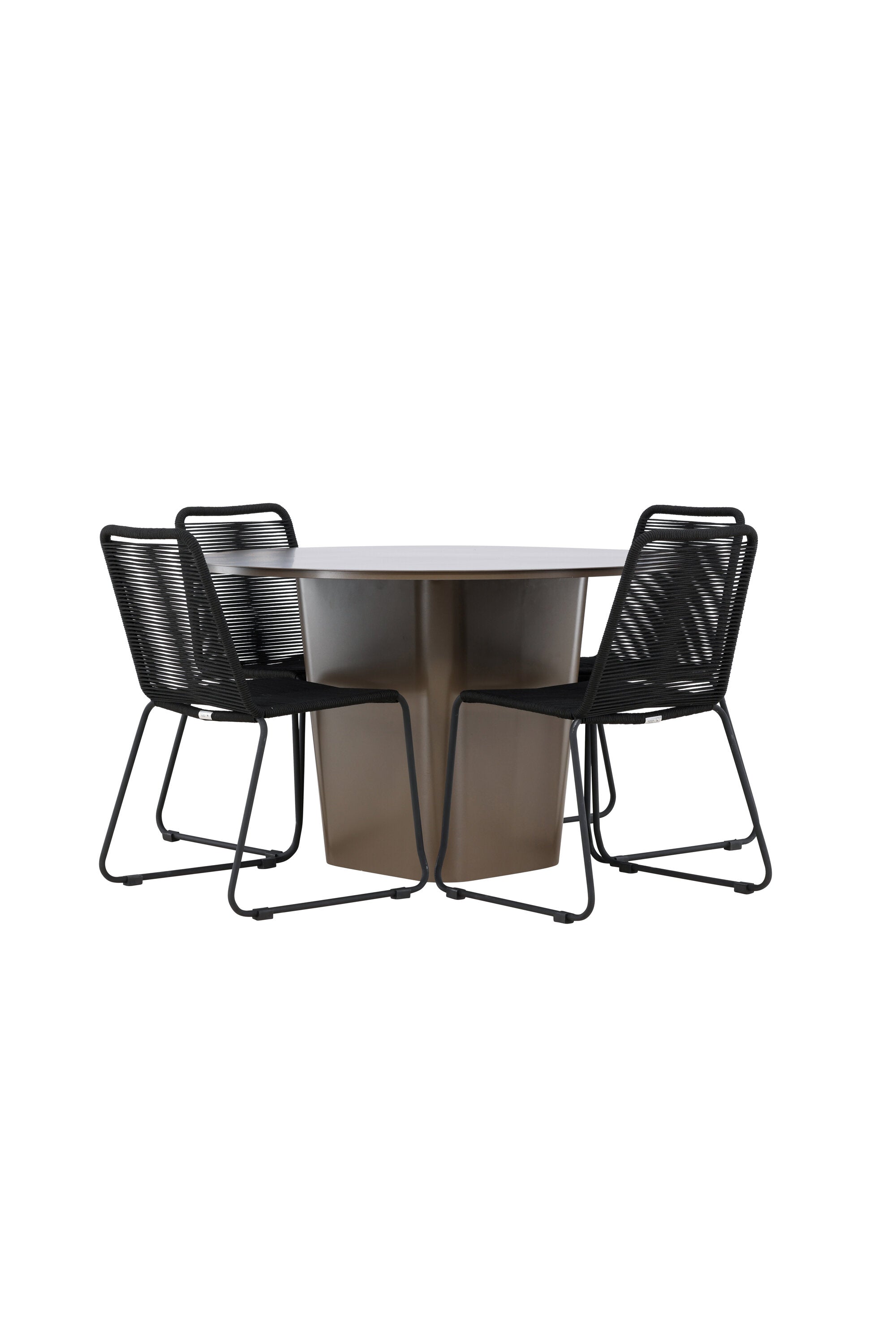Santa Fe Gartentisch Set Lindos stapelbar in Braun schwarz präsentiert im Onlineshop von KAQTU Design AG. Gartentischset ist von Venture Home