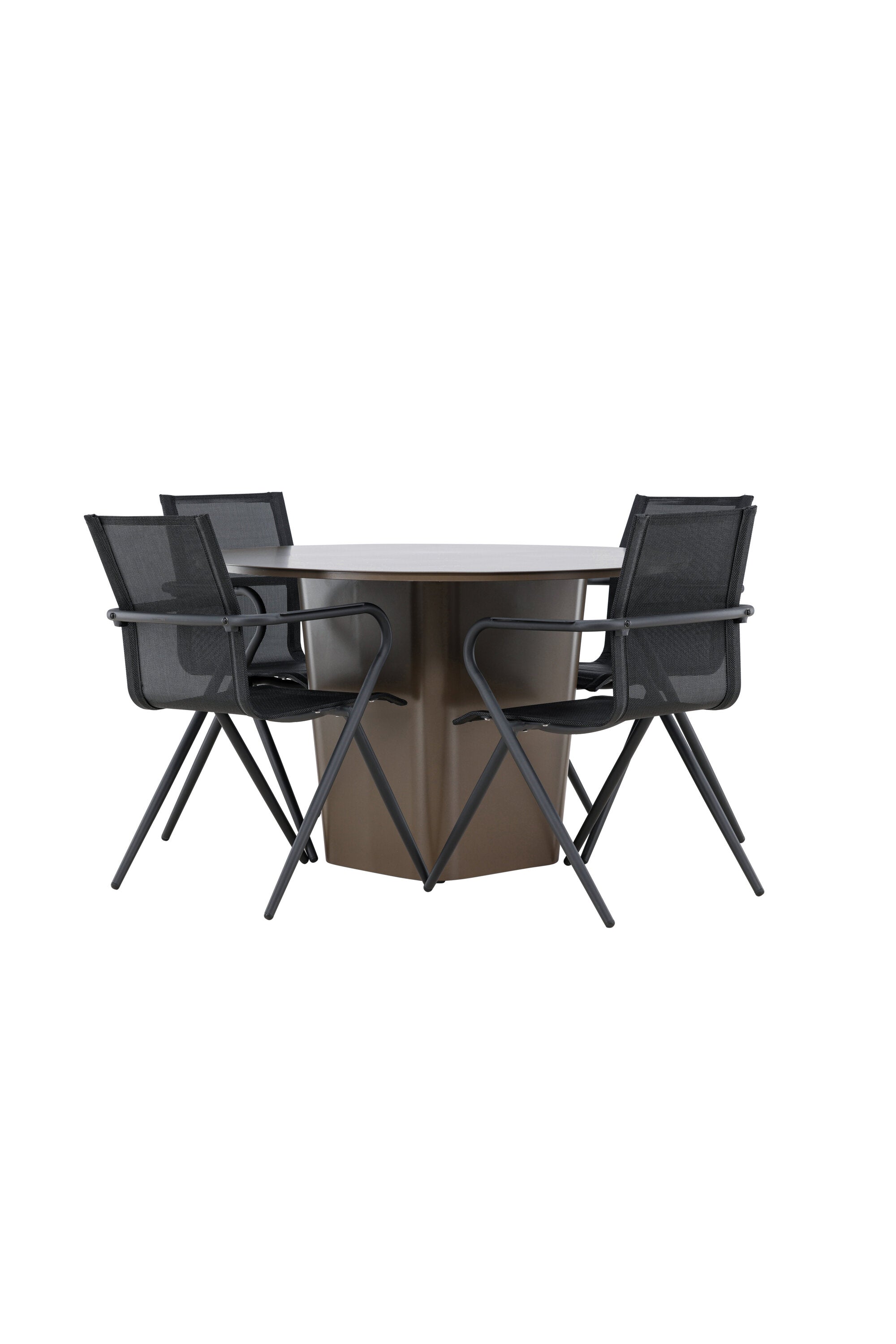 Santa Fe Gartentisch Set Alina in Braun schwarz präsentiert im Onlineshop von KAQTU Design AG. Gartentischset ist von Venture Home