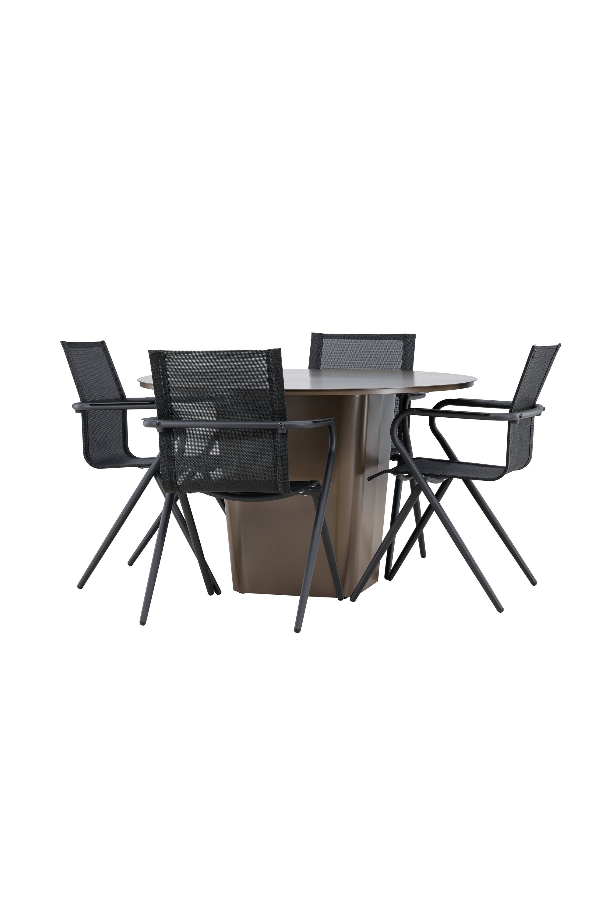Santa Fe Gartentisch Set Alina in Braun schwarz präsentiert im Onlineshop von KAQTU Design AG. Gartentischset ist von Venture Home