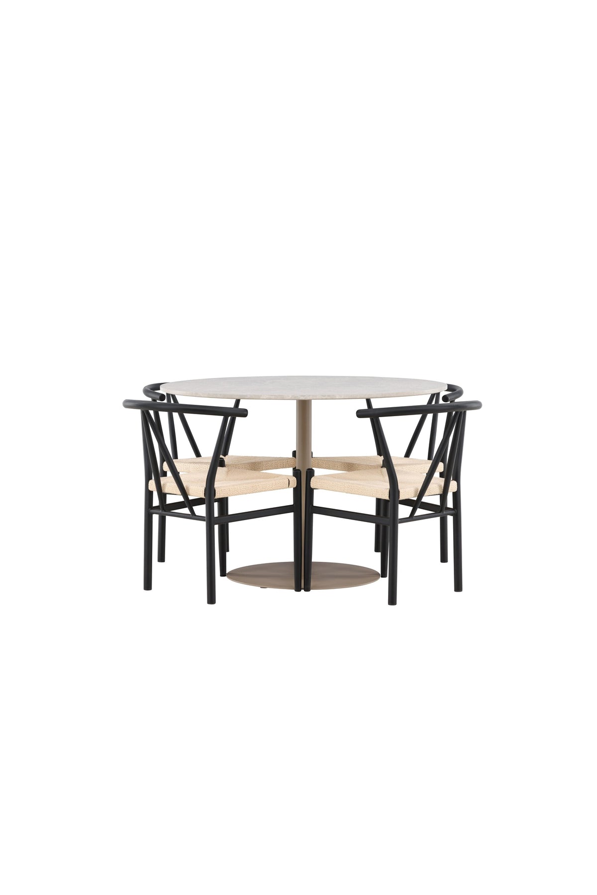 Lycke Esstisch mit Alfons Stühlen in präsentiert im Onlineshop von KAQTU Design AG. Bartischset ist von Venture Home