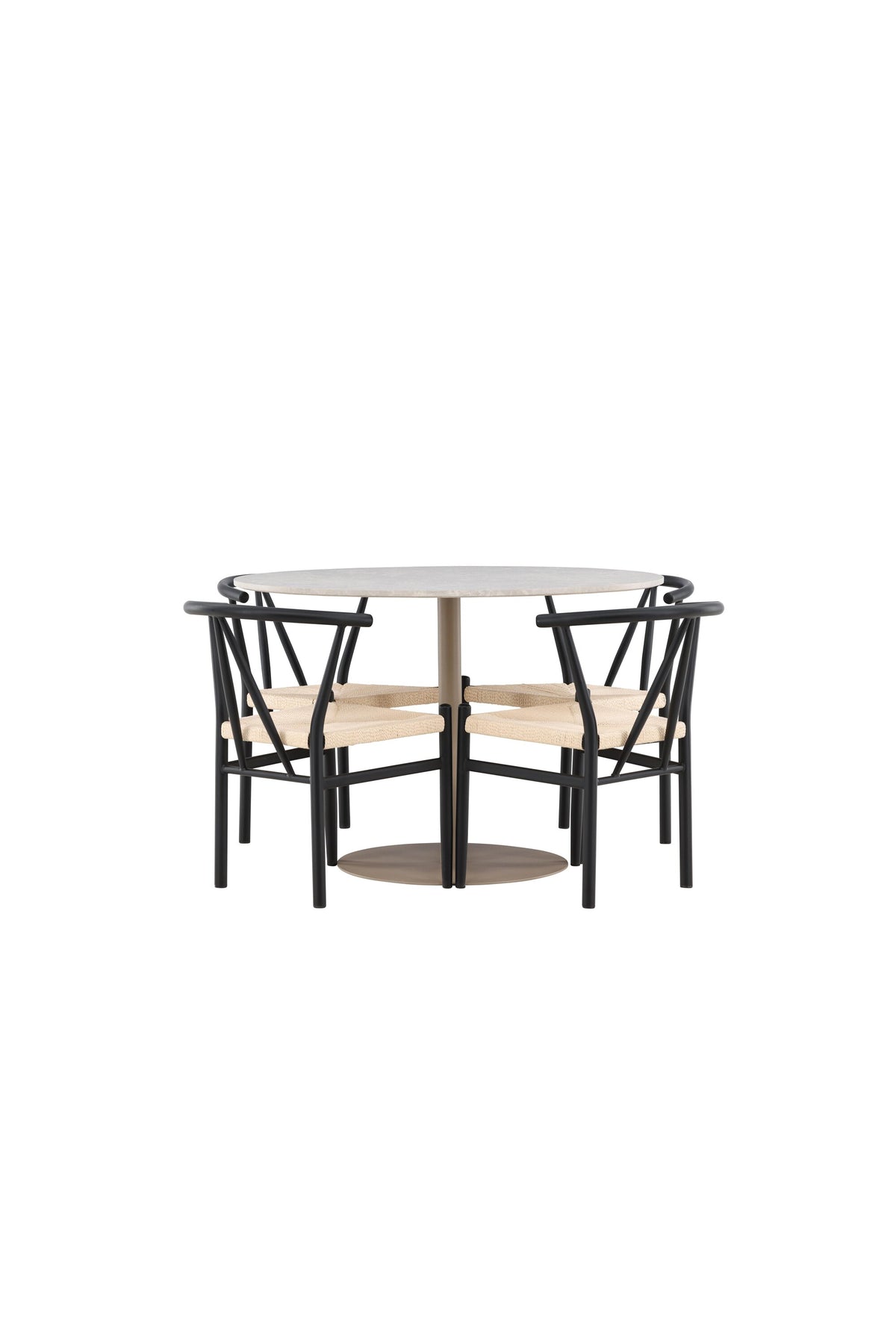 Lycke Esstisch mit Alfons Stühlen in präsentiert im Onlineshop von KAQTU Design AG. Bartischset ist von Venture Home