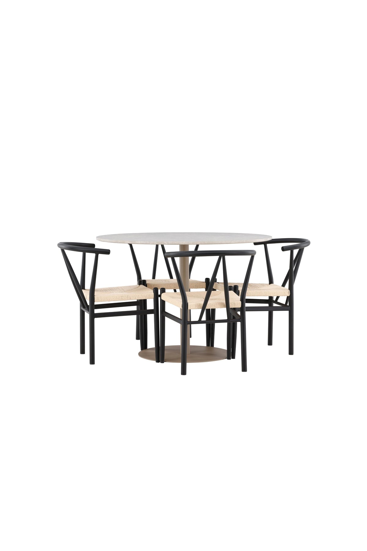 Lycke Esstisch mit Alfons Stühlen in präsentiert im Onlineshop von KAQTU Design AG. Bartischset ist von Venture Home