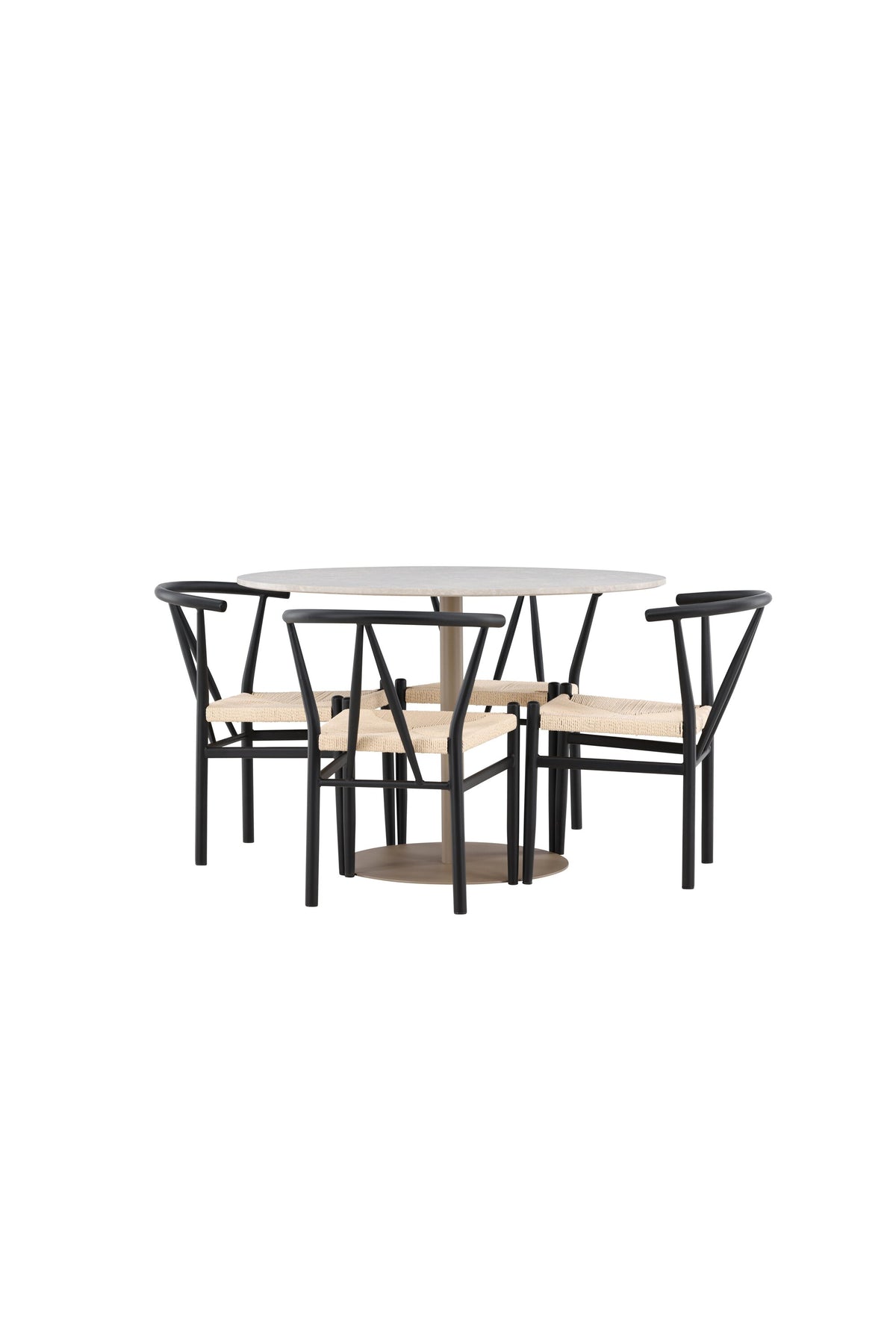 Lycke Esstisch mit Alfons Stühlen in präsentiert im Onlineshop von KAQTU Design AG. Bartischset ist von Venture Home