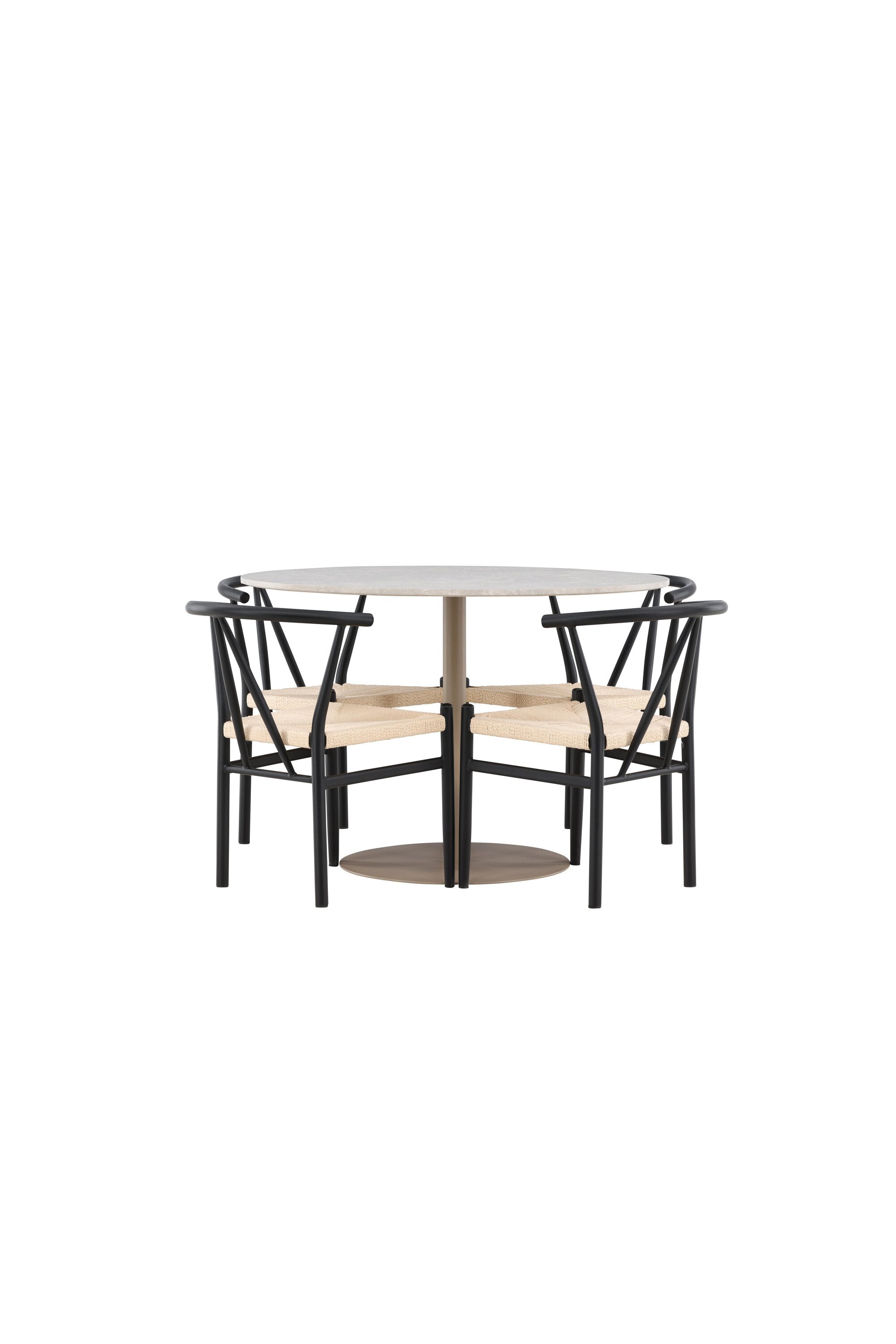 Lycke Esstisch mit Alfons Stühlen in präsentiert im Onlineshop von KAQTU Design AG. Bartischset ist von Venture Home