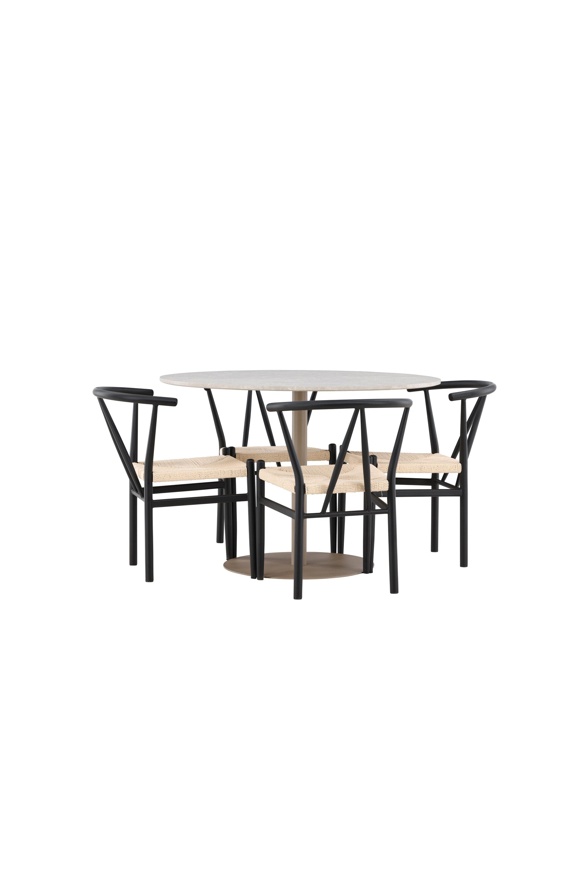Lycke Esstisch mit Alfons Stühlen in präsentiert im Onlineshop von KAQTU Design AG. Bartischset ist von Venture Home