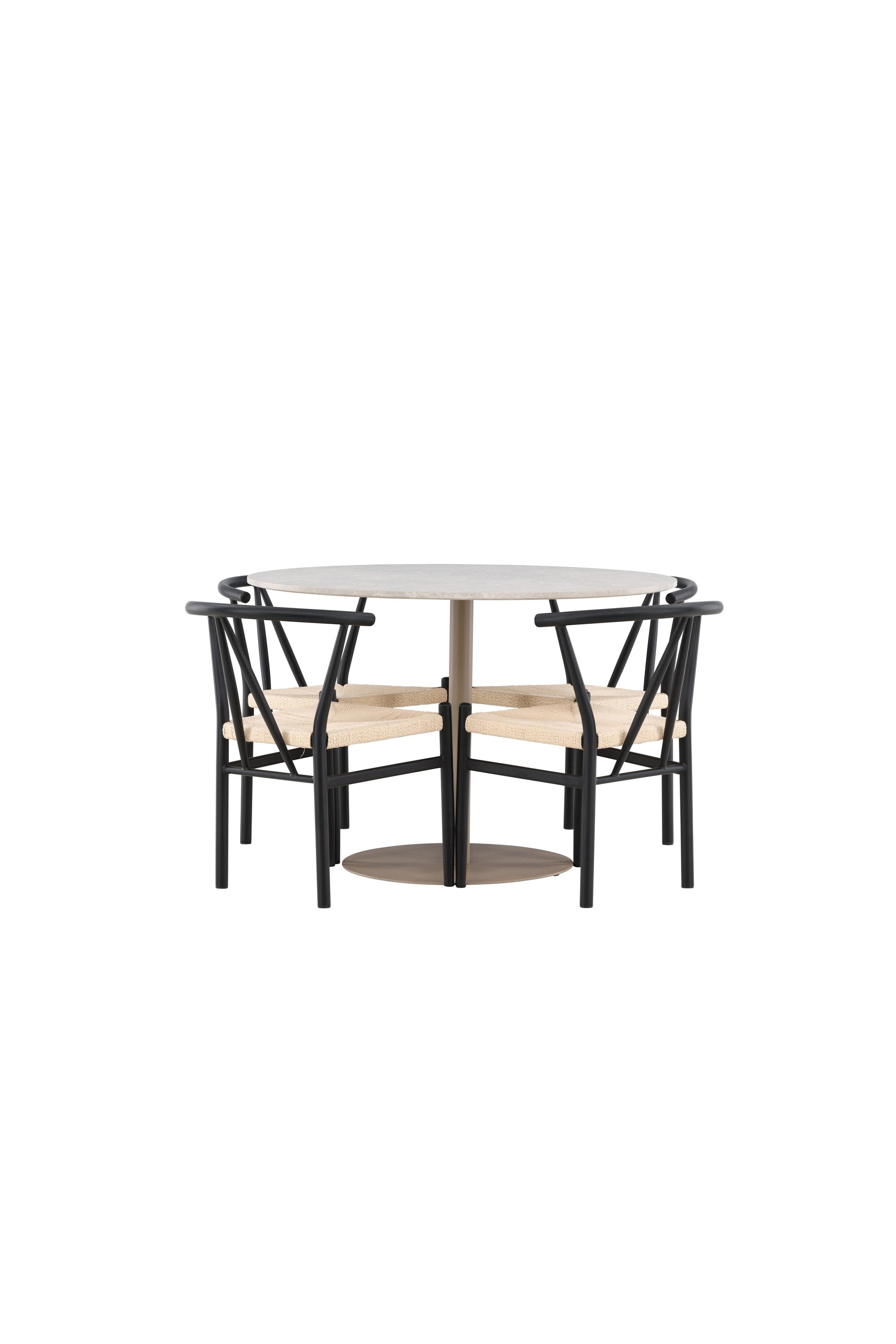 Lycke Esstisch mit Alfons Stühlen in präsentiert im Onlineshop von KAQTU Design AG. Bartischset ist von Venture Home