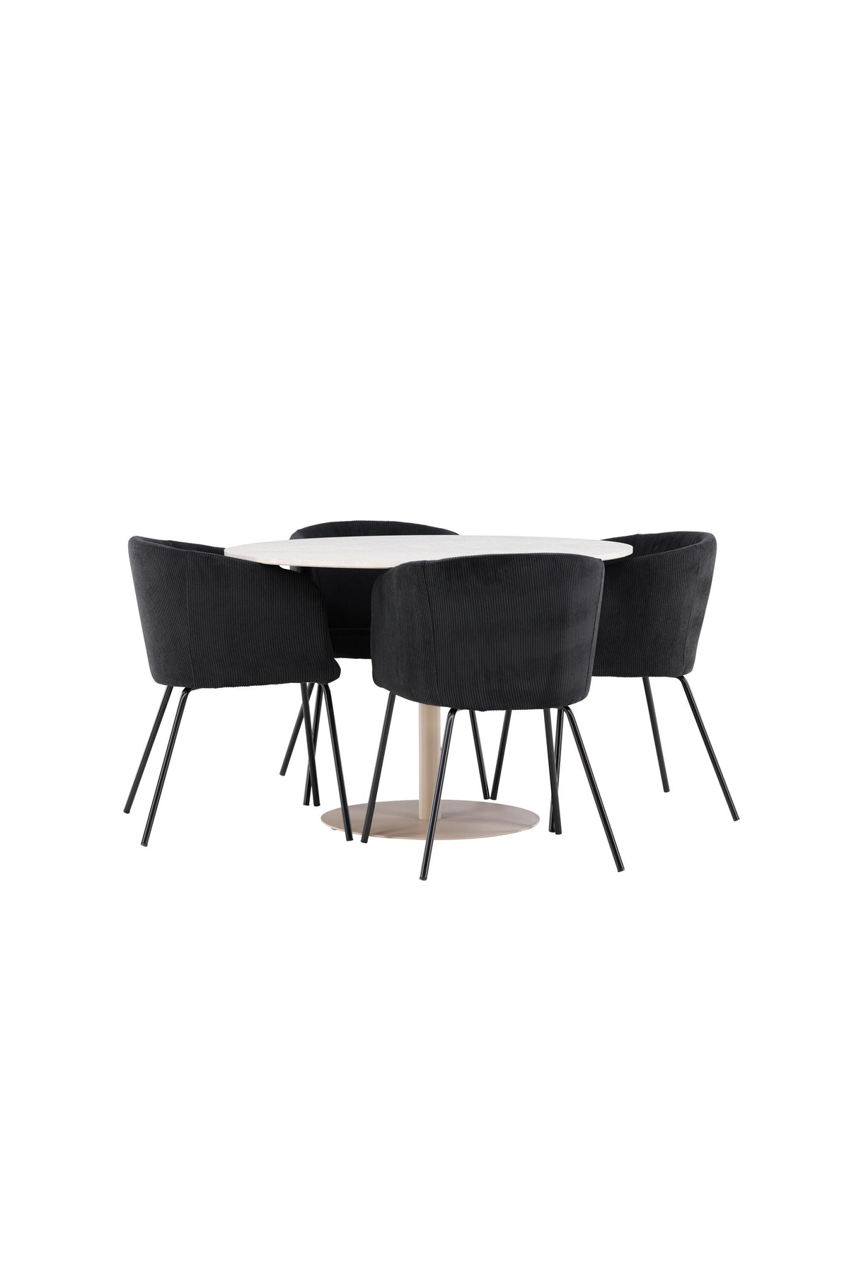 Lycke Esstisch mit Berit Stühlen in präsentiert im Onlineshop von KAQTU Design AG. Bartischset ist von Venture Home
