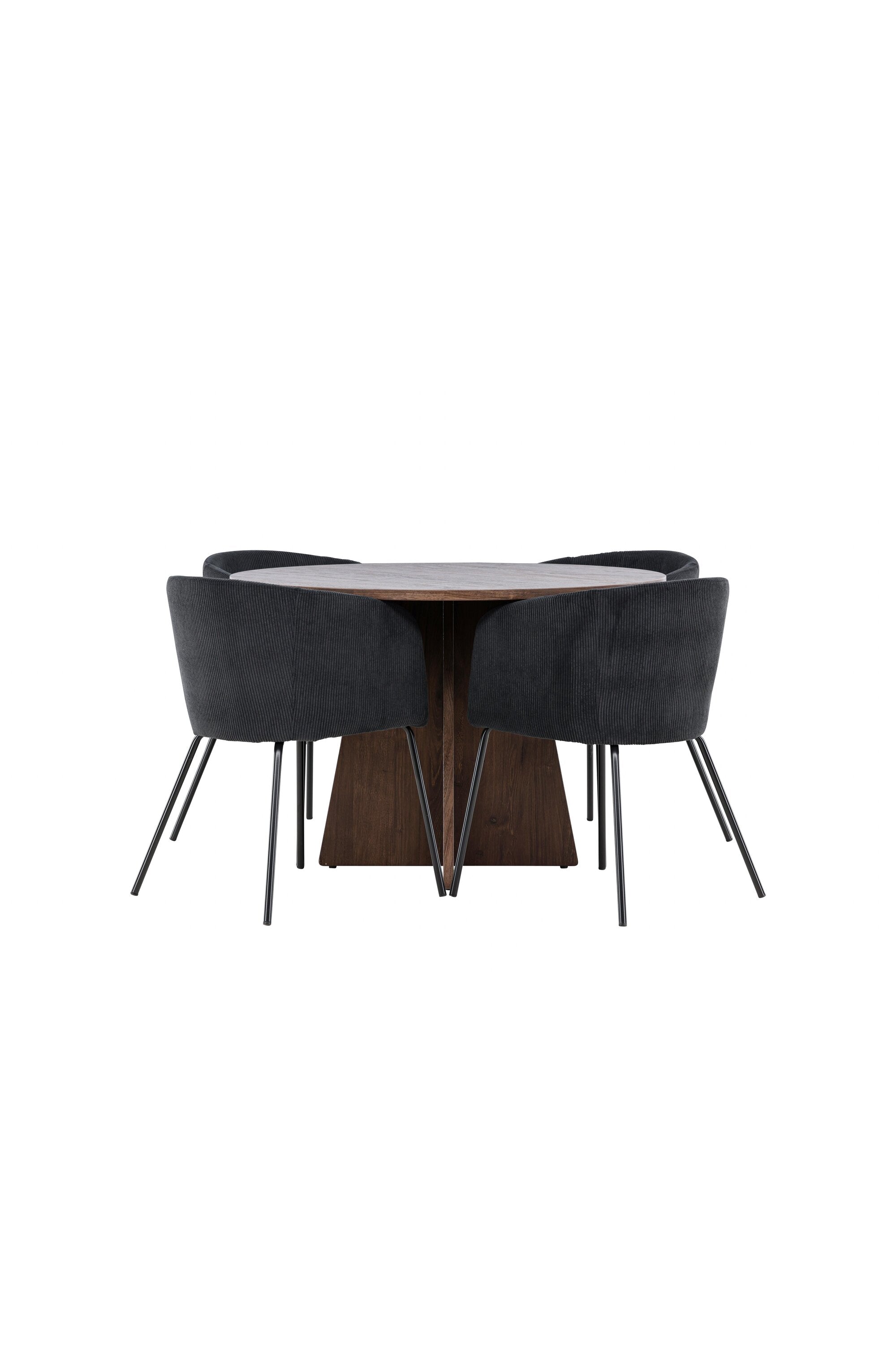 Bootcut-Esszimmertisch mit Berit-Stühlen in präsentiert im Onlineshop von KAQTU Design AG. Bartischset ist von Venture Home