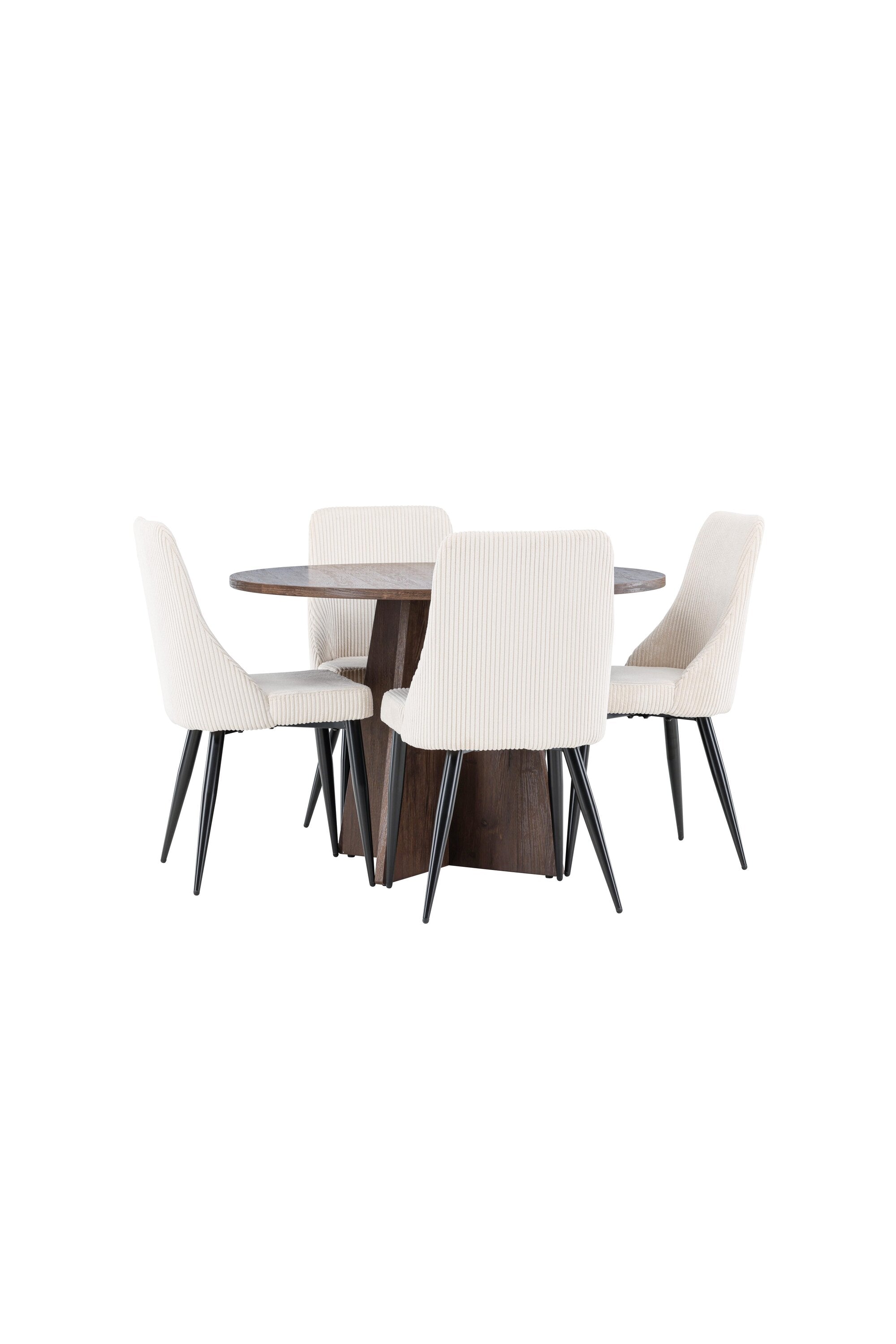 Bootcut Esstisch mit Leone Stühlen in präsentiert im Onlineshop von KAQTU Design AG. Bartischset ist von Venture Home