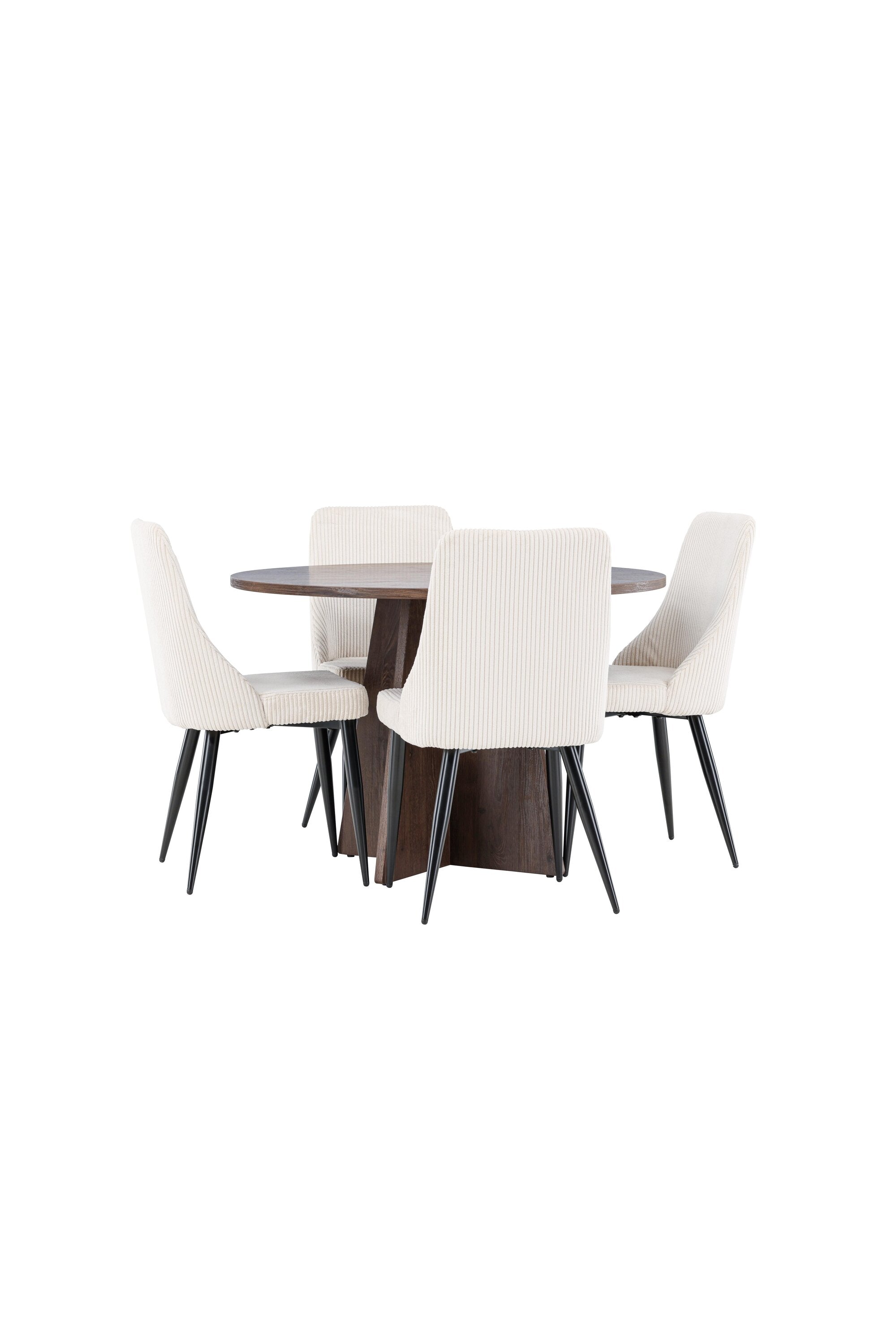 Bootcut Esstisch mit Leone Stühlen in präsentiert im Onlineshop von KAQTU Design AG. Bartischset ist von Venture Home