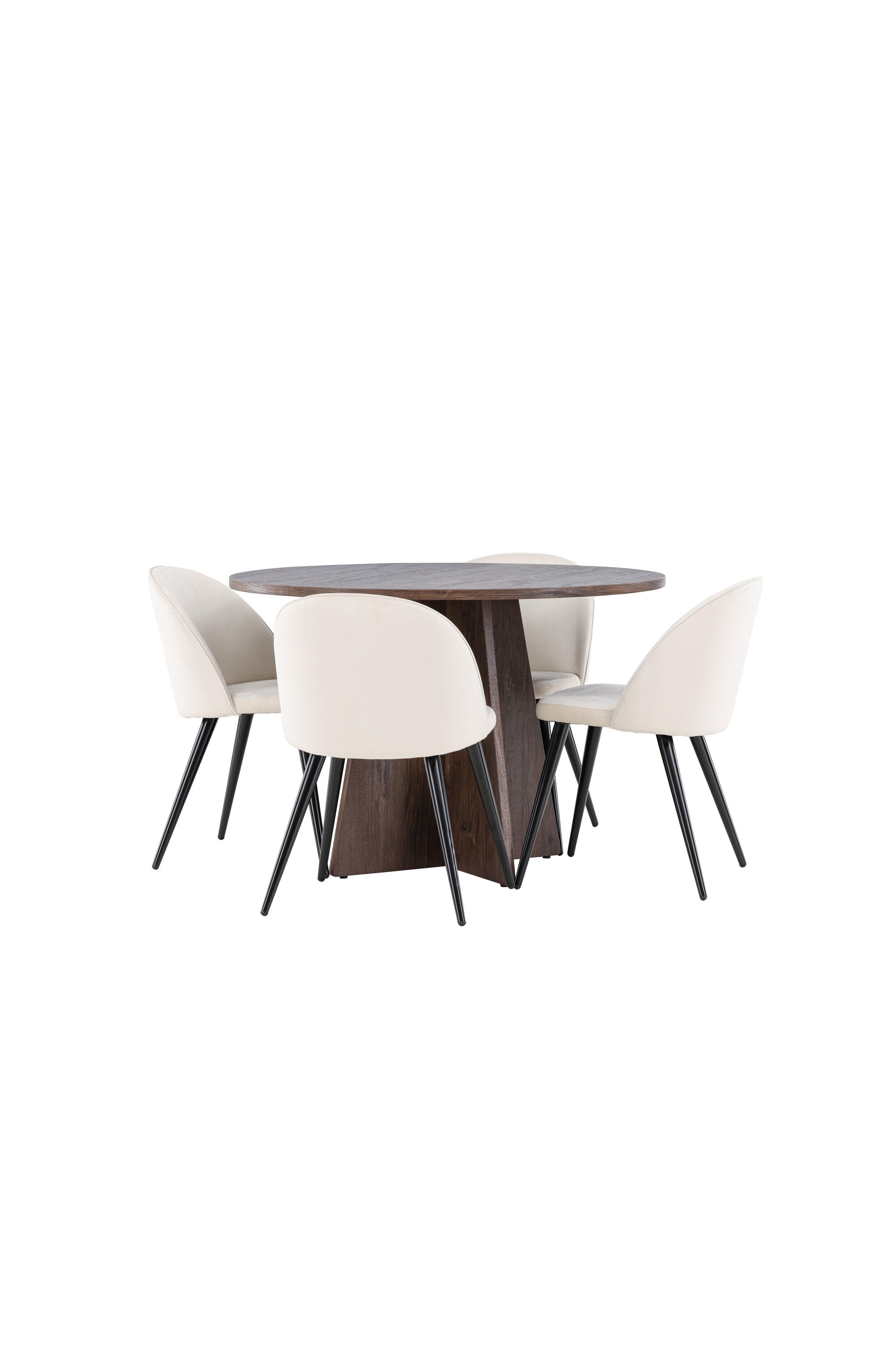 Bootcut Esszimmertisch mit Velvet Stühlen in präsentiert im Onlineshop von KAQTU Design AG. Bartischset ist von Venture Home