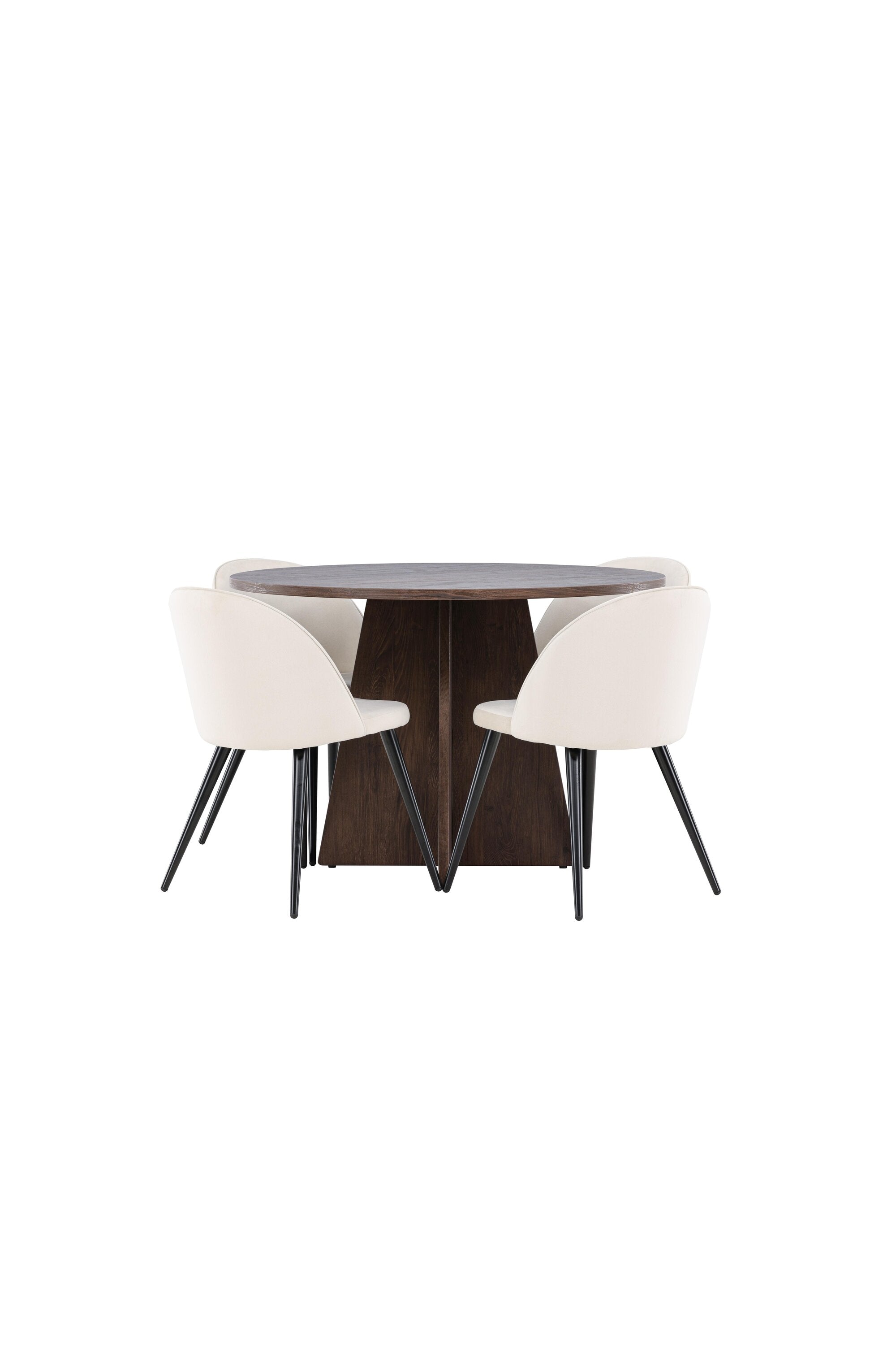Bootcut Esszimmertisch mit Velvet Stühlen in präsentiert im Onlineshop von KAQTU Design AG. Bartischset ist von Venture Home