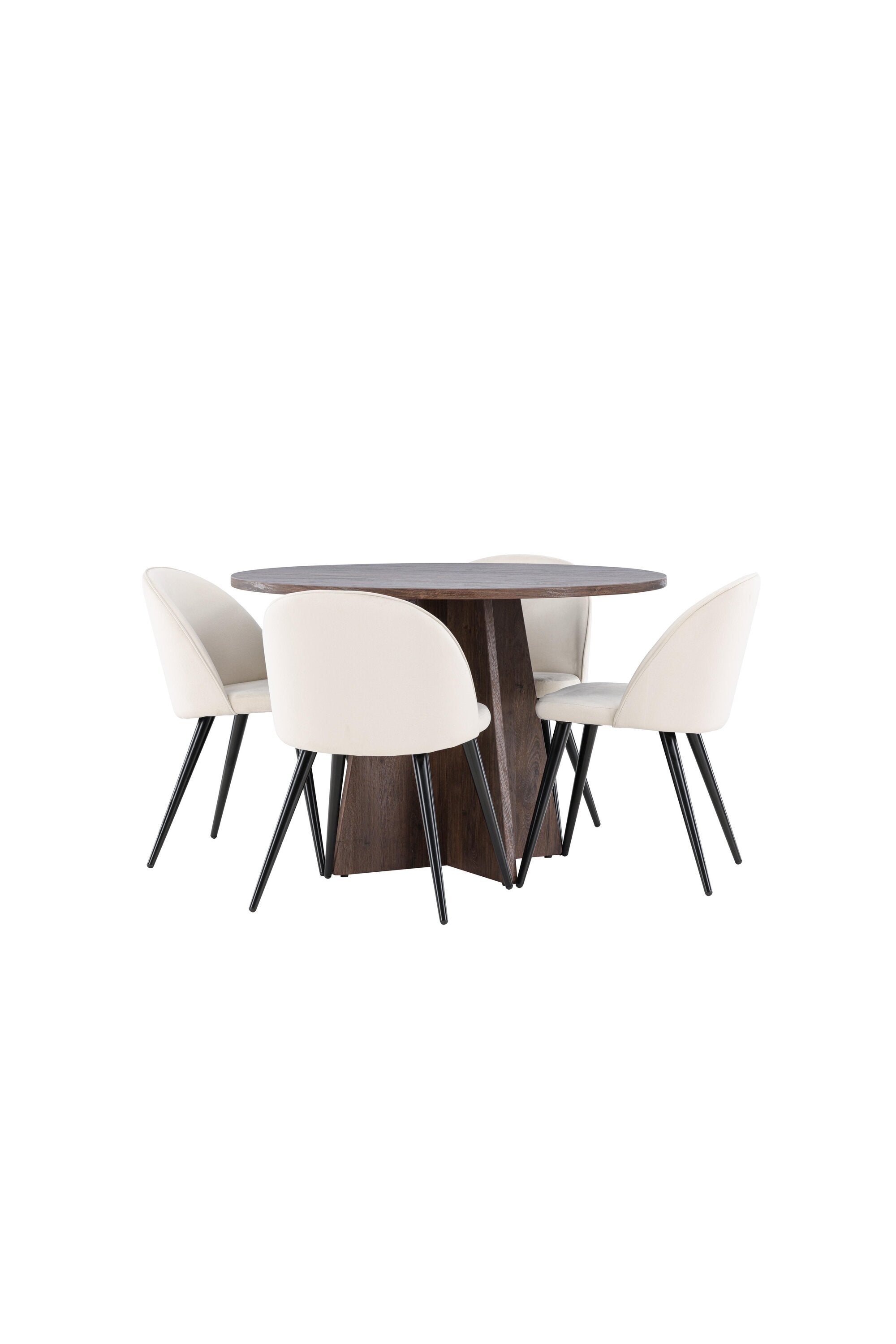 Bootcut Esszimmertisch mit Velvet Stühlen in präsentiert im Onlineshop von KAQTU Design AG. Bartischset ist von Venture Home