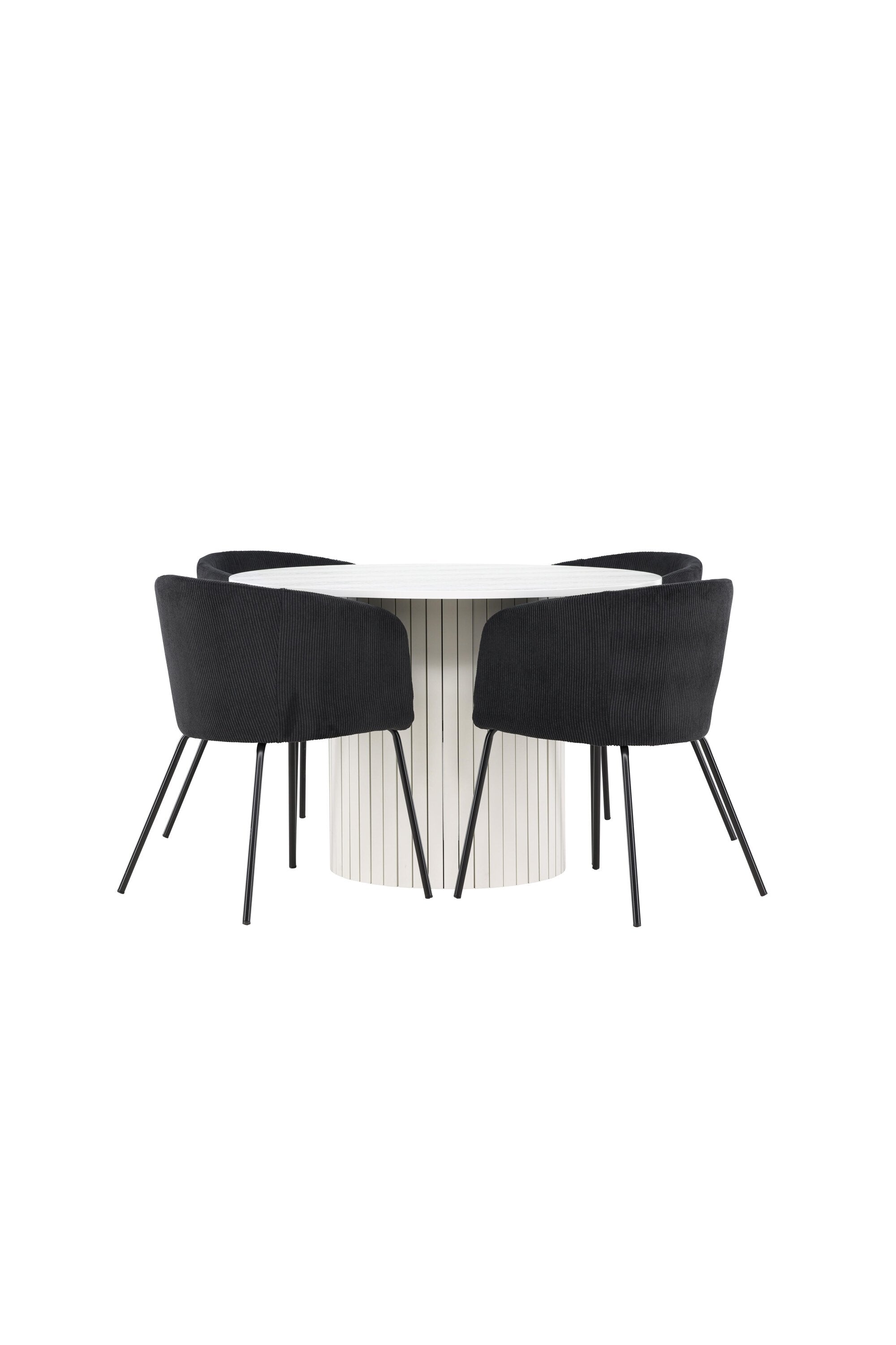 Härön Esstisch mit Berit Stühlen in präsentiert im Onlineshop von KAQTU Design AG. Bartischset ist von Venture Home