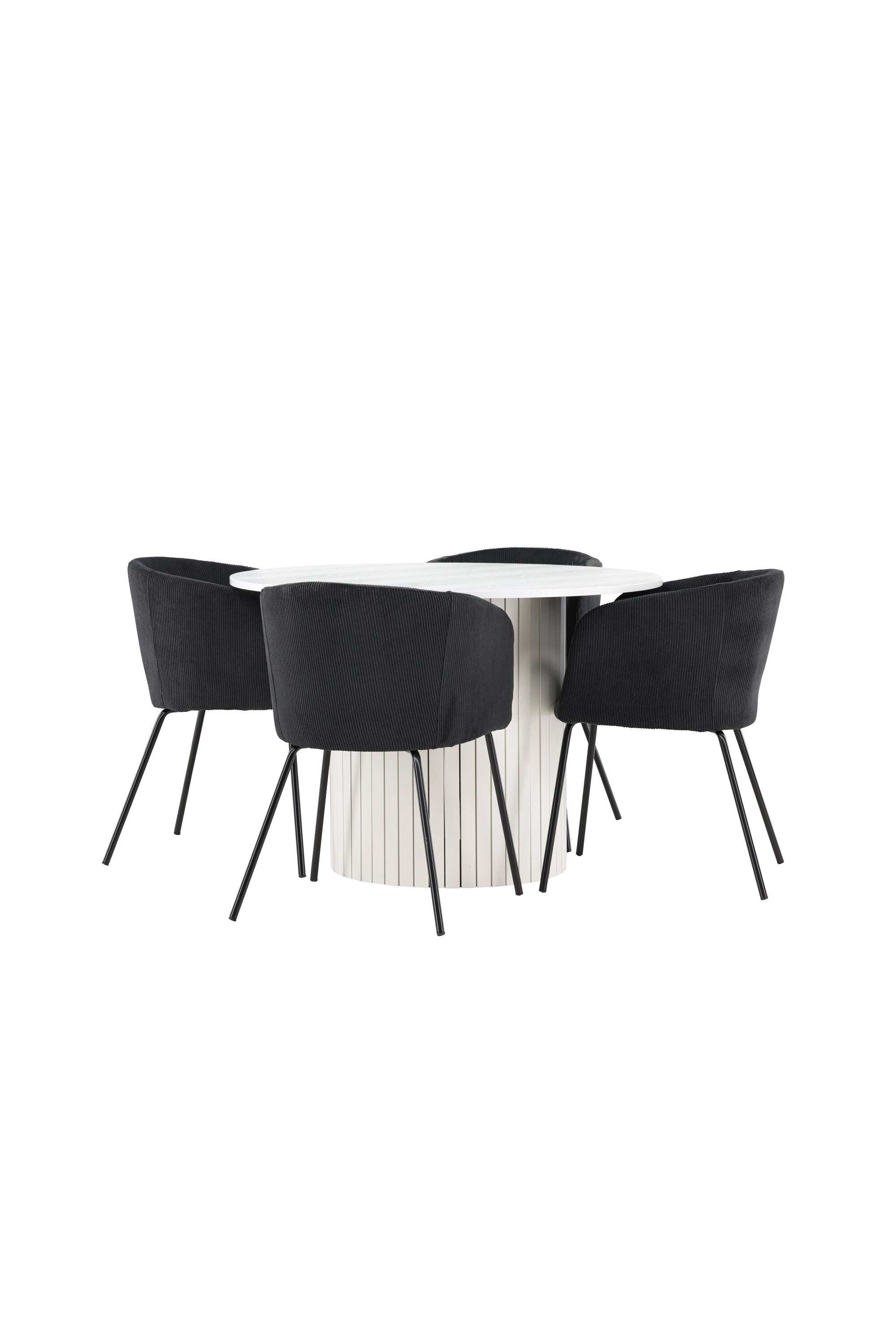 Härön Esstisch mit Berit Stühlen in präsentiert im Onlineshop von KAQTU Design AG. Bartischset ist von Venture Home