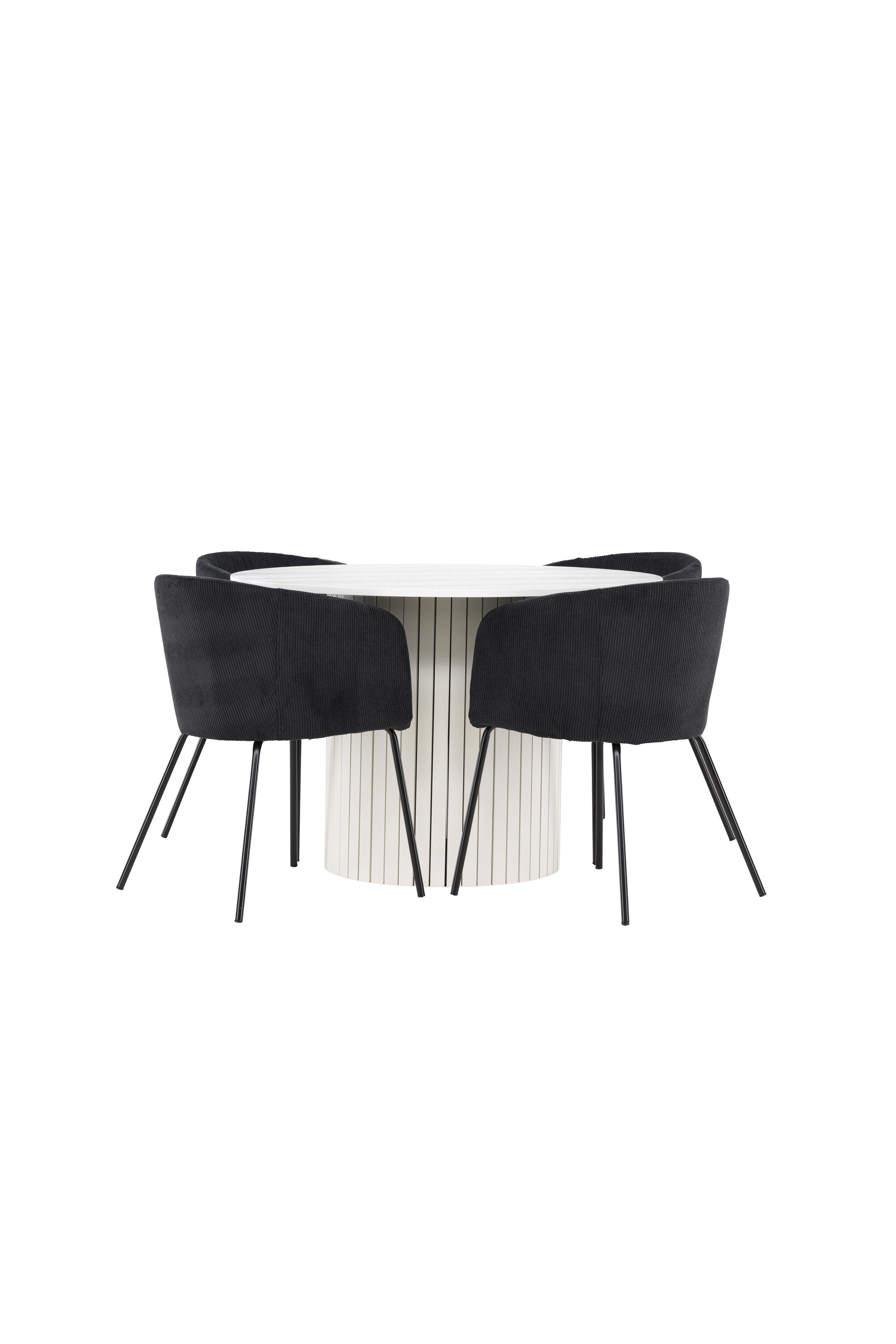 Härön Esstisch mit Berit Stühlen in präsentiert im Onlineshop von KAQTU Design AG. Bartischset ist von Venture Home