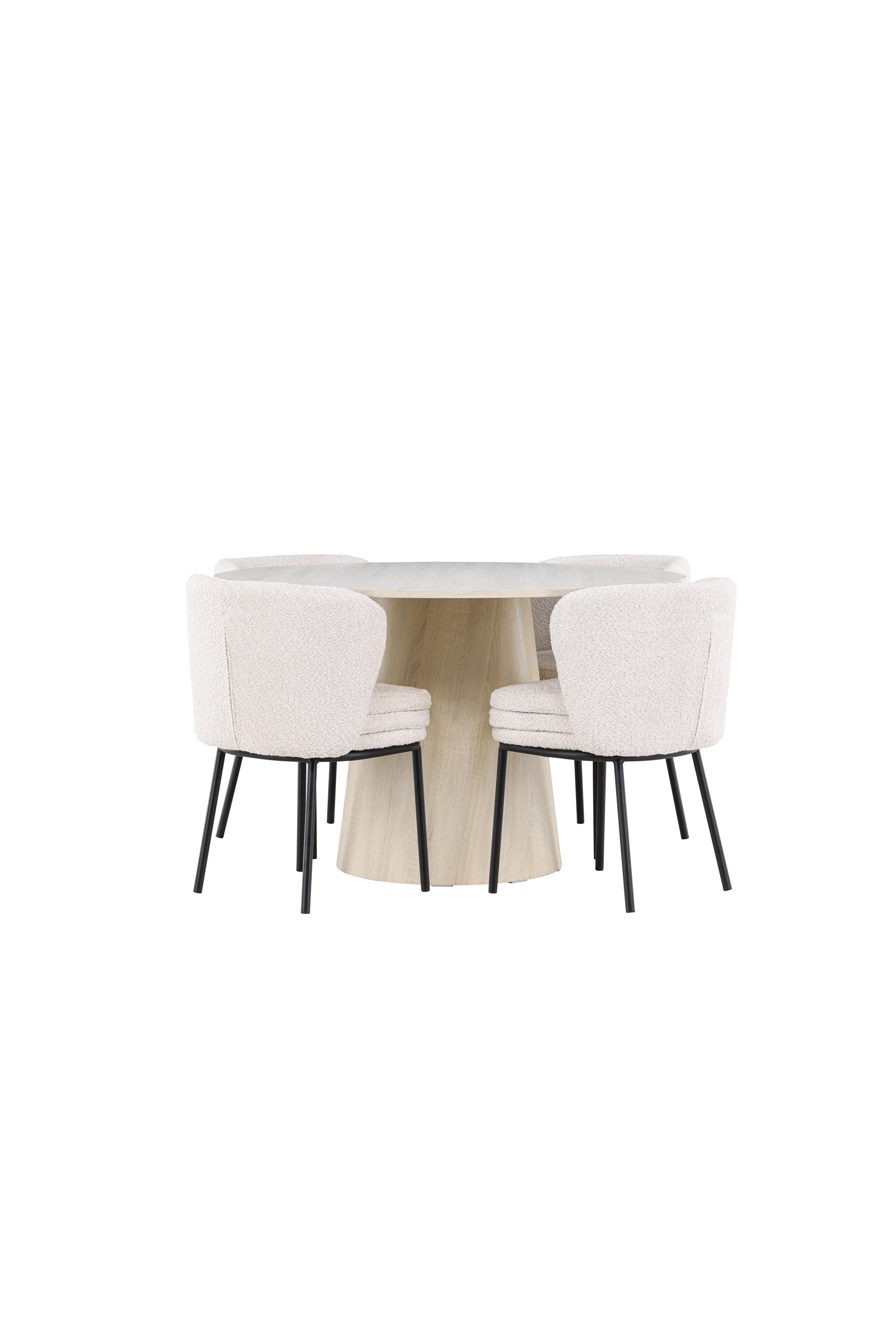 Lanzo Esstisch mit Agnes Stühlen in präsentiert im Onlineshop von KAQTU Design AG. Bartischset ist von Venture Home