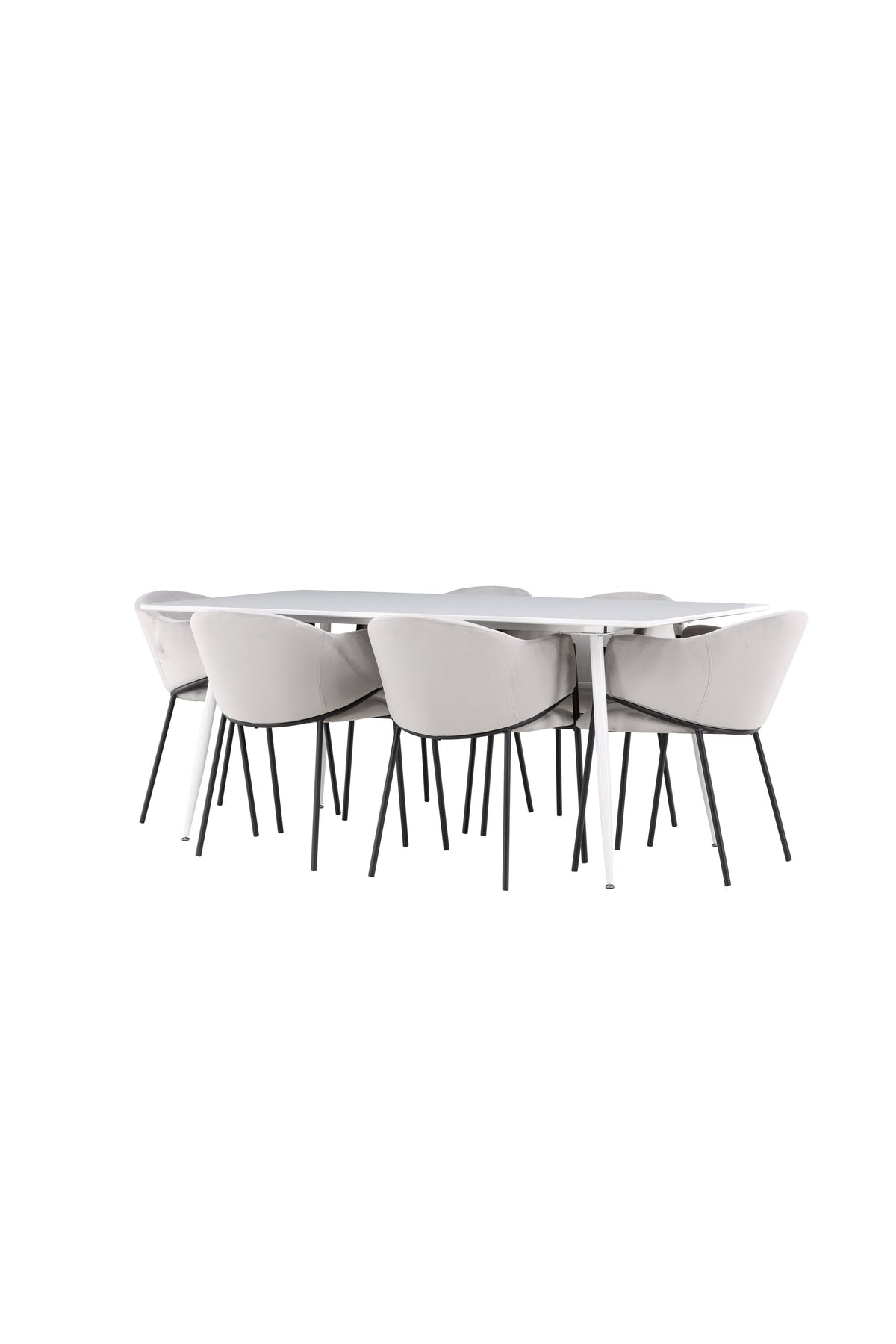 Silar Esstisch mit Evelina Stühlen in präsentiert im Onlineshop von KAQTU Design AG. Esszimmerset ist von Venture Home