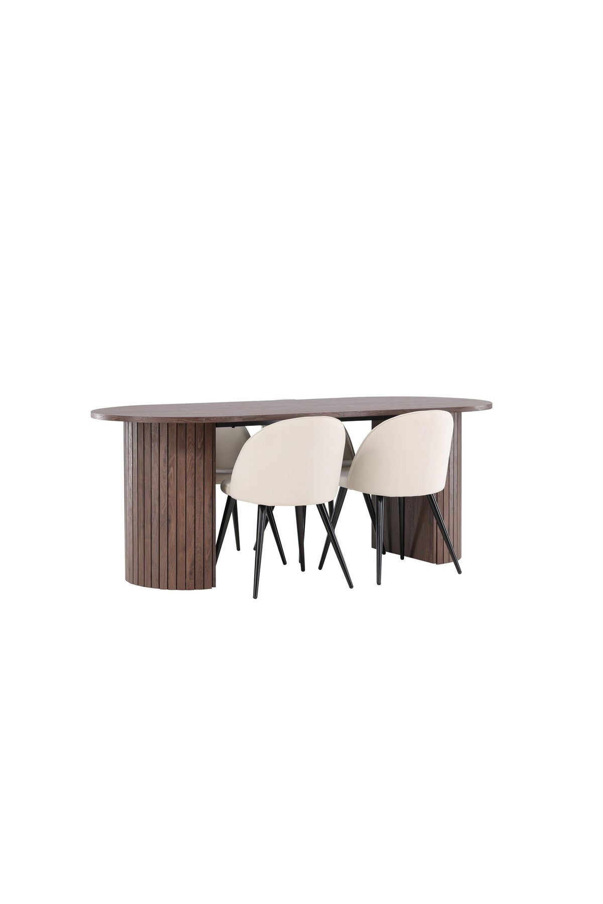 Härön Esstisch mit Velvet Stühlen in präsentiert im Onlineshop von KAQTU Design AG. Esszimmerset ist von Venture Home