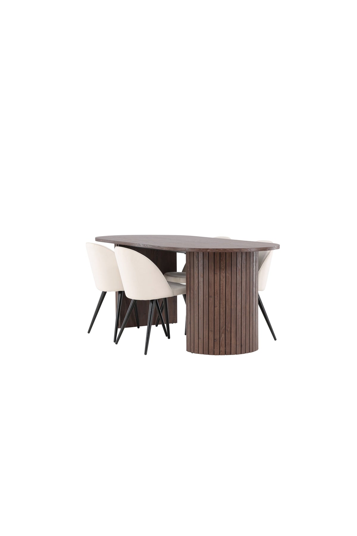 Härön Esstisch mit Velvet Stühlen in präsentiert im Onlineshop von KAQTU Design AG. Esszimmerset ist von Venture Home