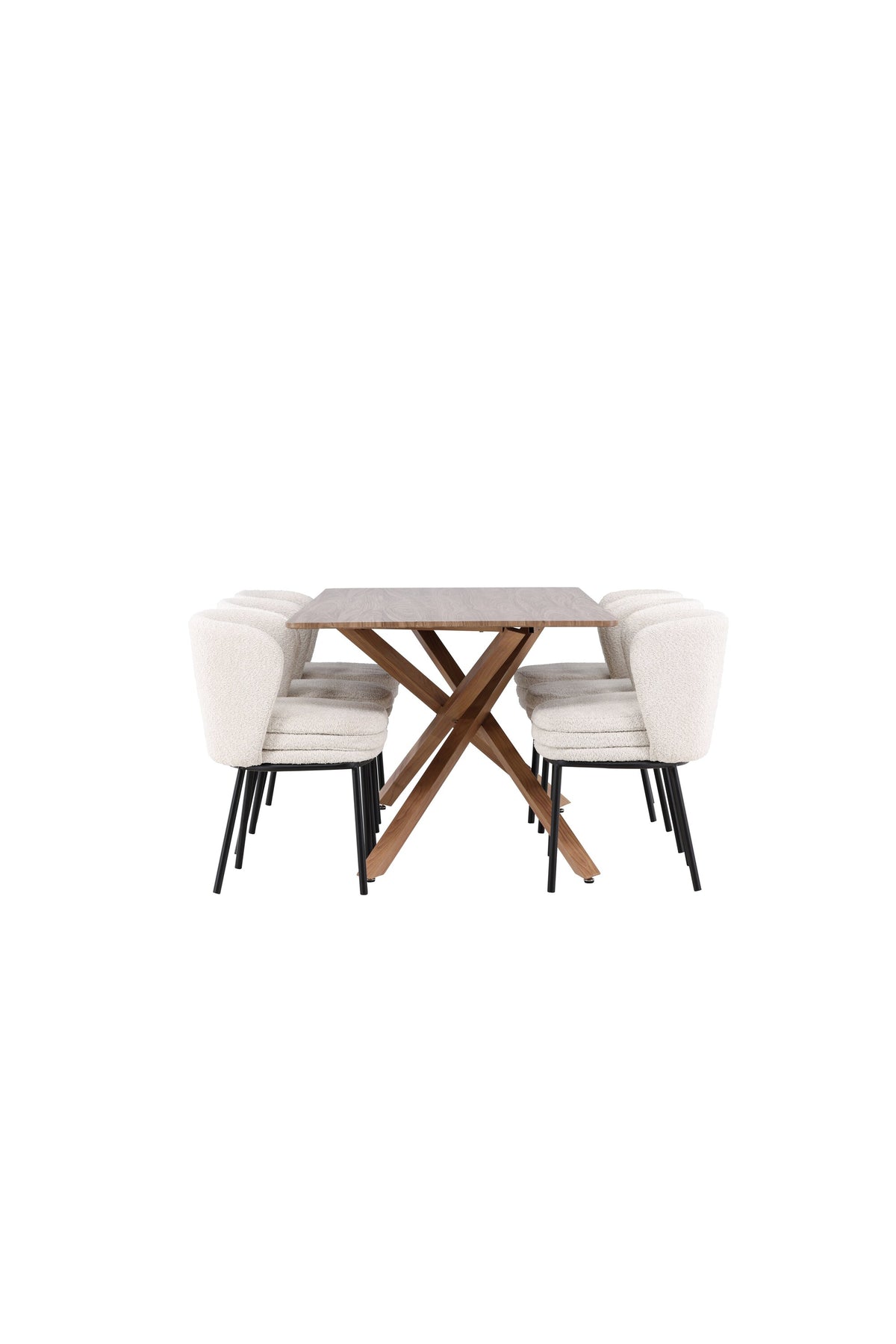 Piazza Esstisch mit Agnes Stühlen in präsentiert im Onlineshop von KAQTU Design AG. Esszimmerset ist von Venture Home