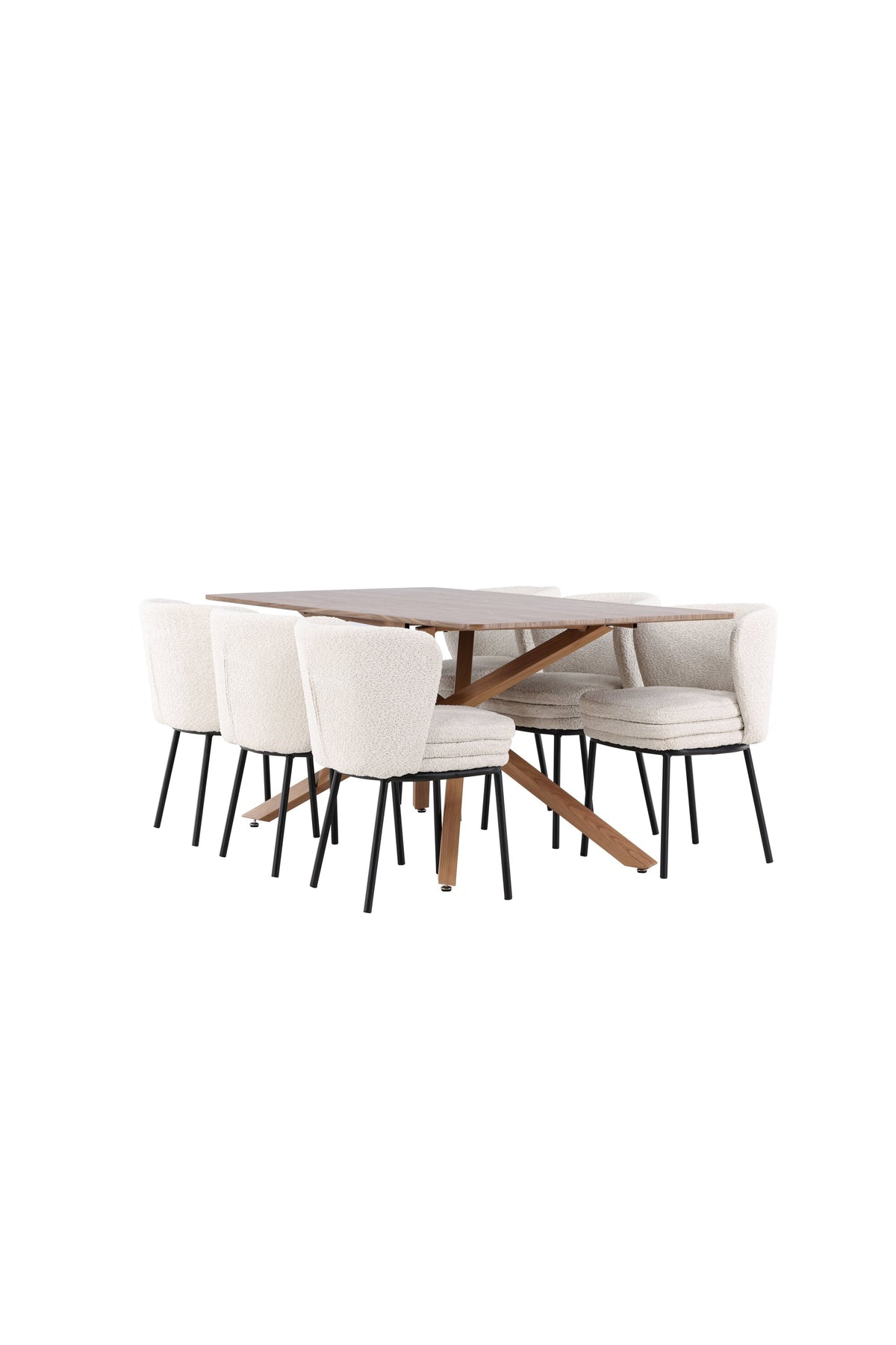 Piazza Esstisch mit Agnes Stühlen in präsentiert im Onlineshop von KAQTU Design AG. Esszimmerset ist von Venture Home