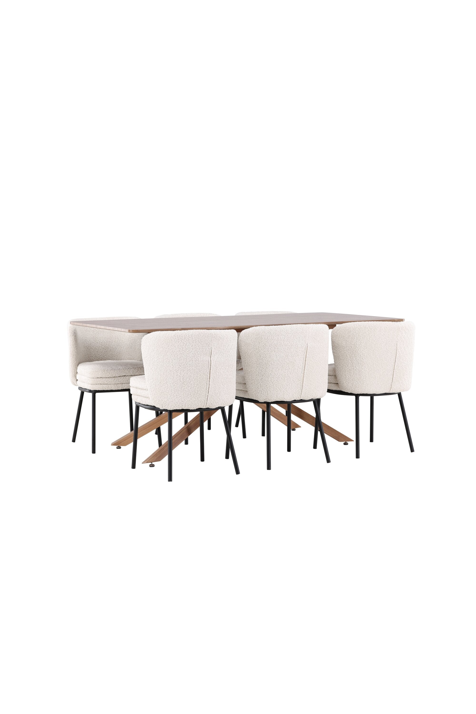 Piazza Esstisch mit Agnes Stühlen in präsentiert im Onlineshop von KAQTU Design AG. Esszimmerset ist von Venture Home