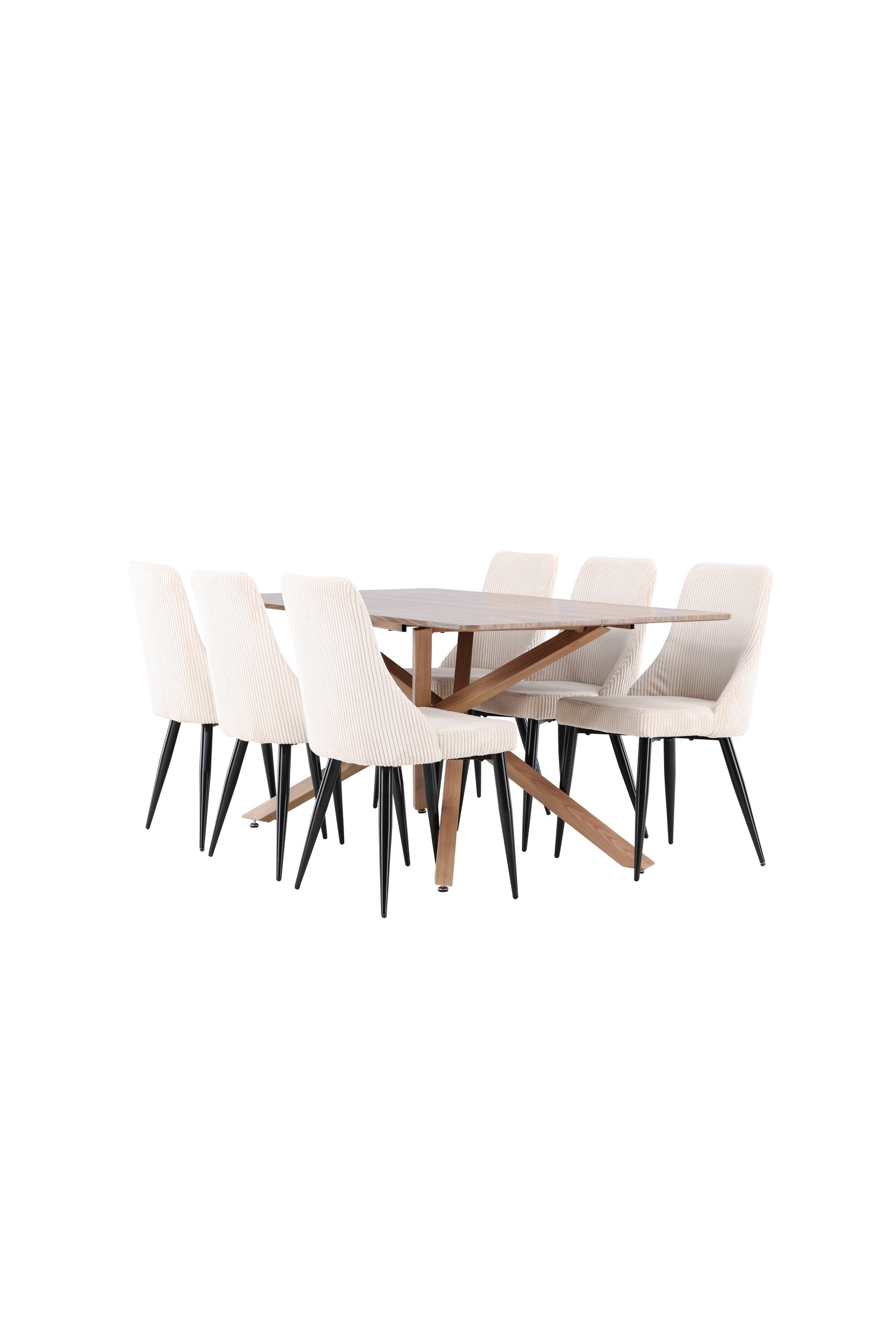 Piazza Esstisch mit Leone Esszimmerstuhl in präsentiert im Onlineshop von KAQTU Design AG. Esstischset ist von Venture Home