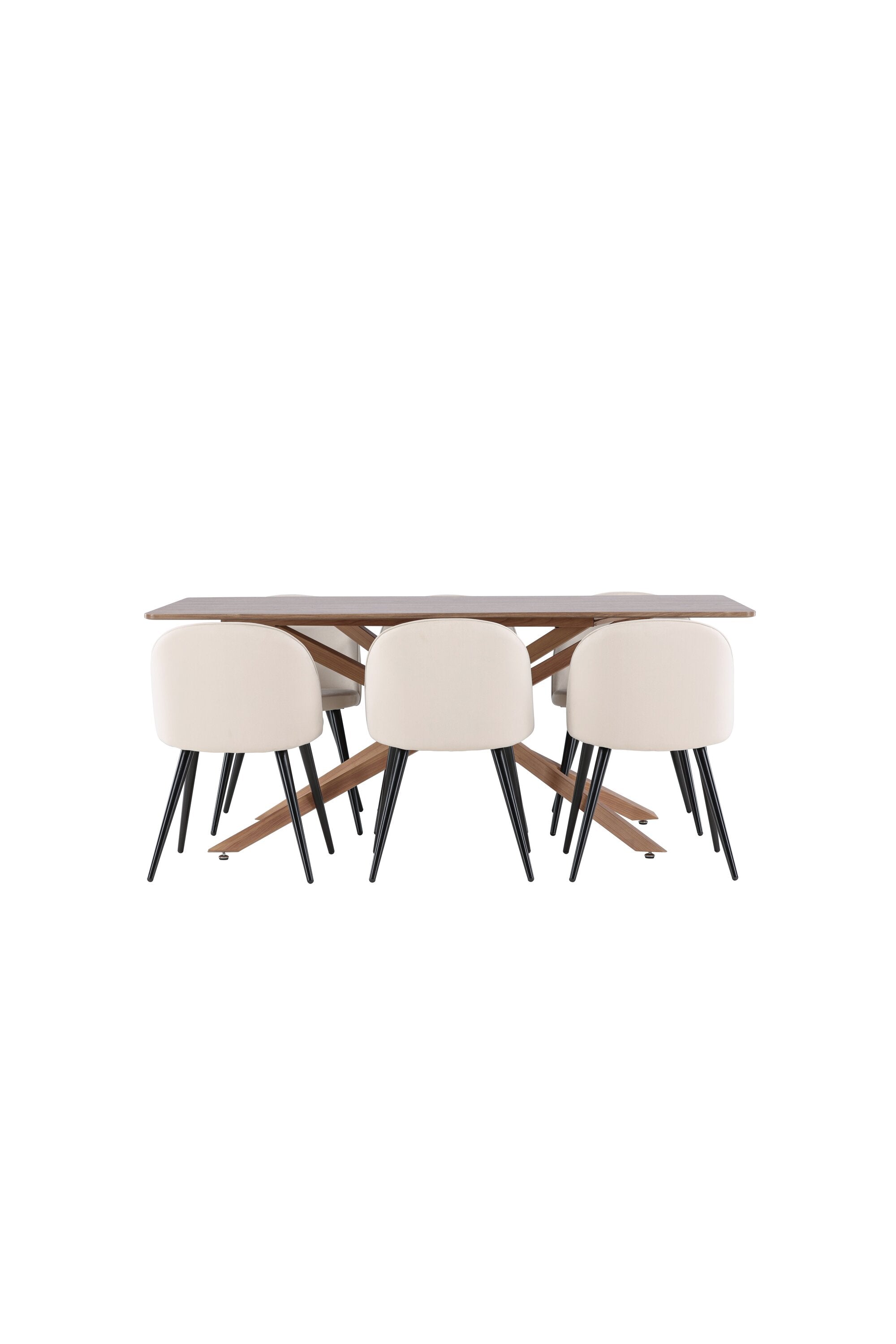 Piazza Esstisch mit Velvet Esszimmerstuhl in präsentiert im Onlineshop von KAQTU Design AG. Esstischset ist von Venture Home