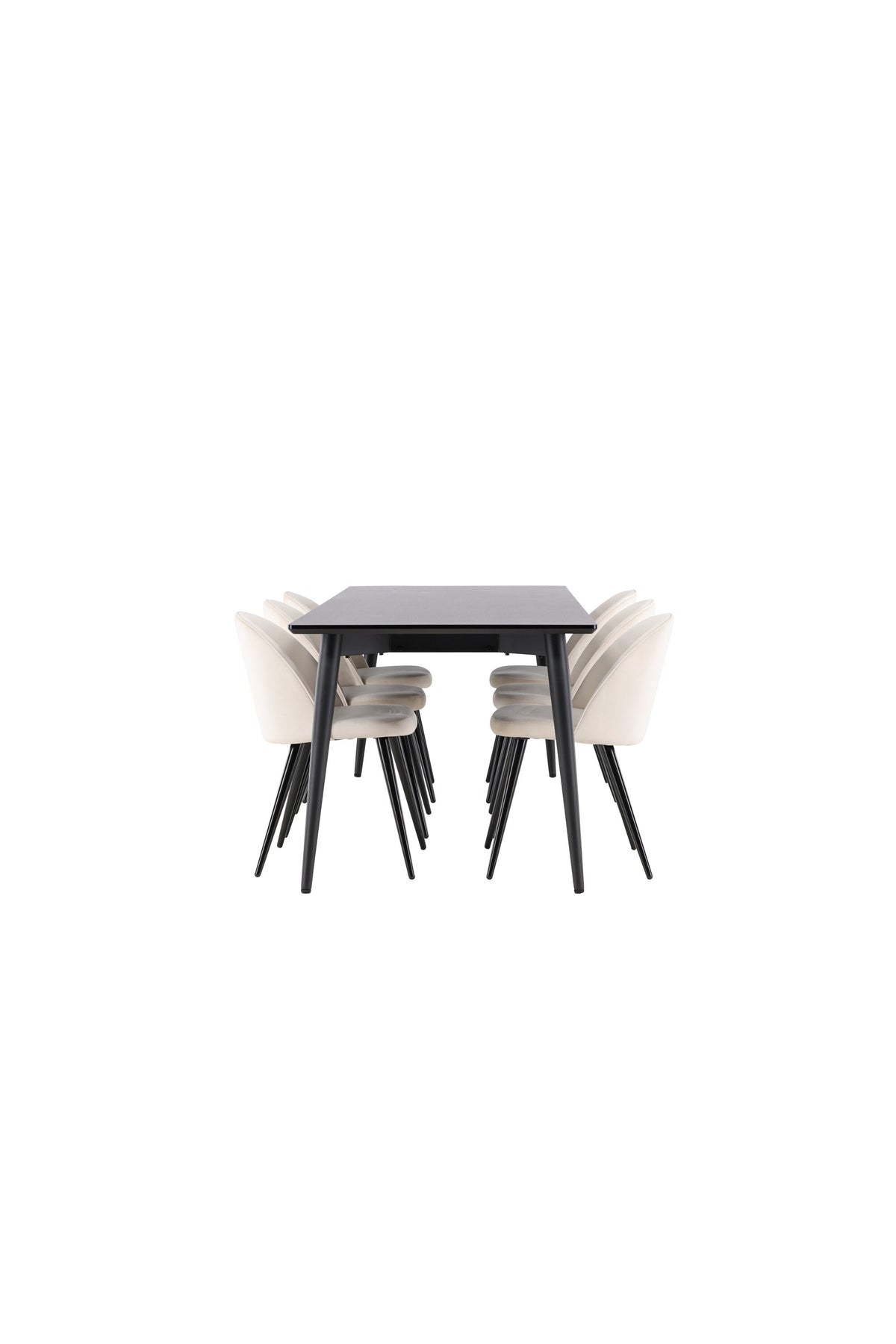 Ellis Esstisch mit Velvet Stühlen in präsentiert im Onlineshop von KAQTU Design AG. Esszimmerset ist von Venture Home