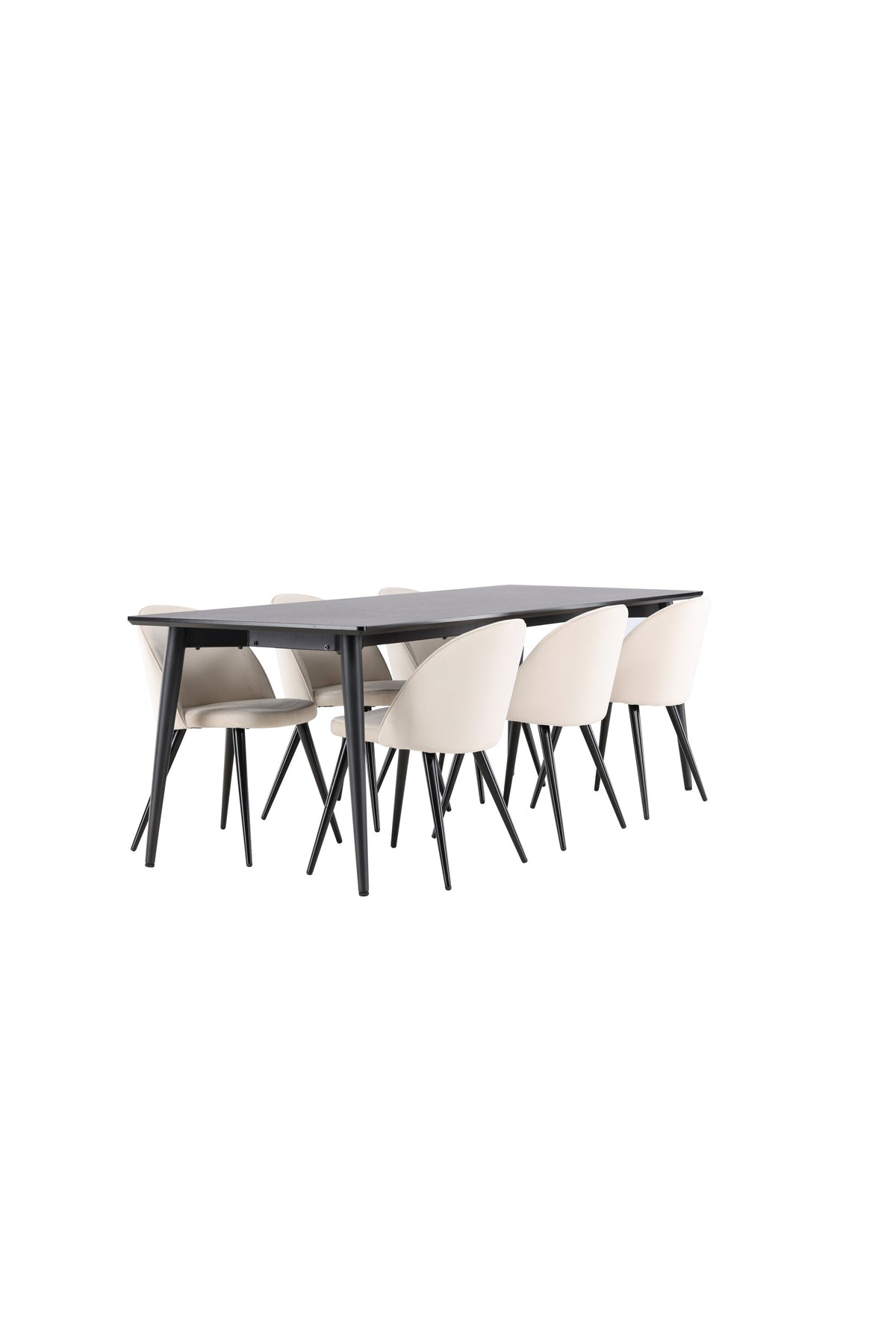 Ellis Esstisch mit Velvet Stühlen in präsentiert im Onlineshop von KAQTU Design AG. Esszimmerset ist von Venture Home