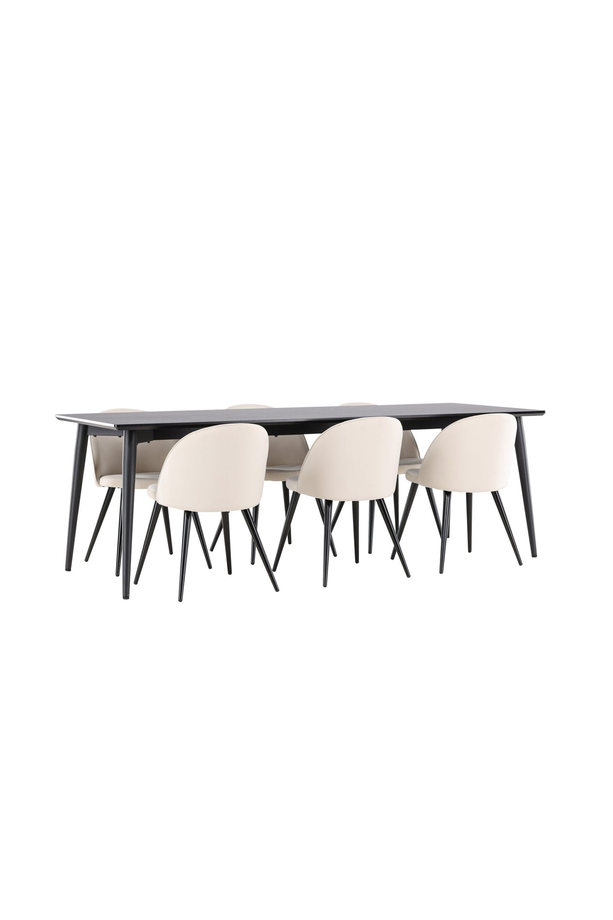 Ellis Esstisch mit Velvet Stühlen in präsentiert im Onlineshop von KAQTU Design AG. Esszimmerset ist von Venture Home