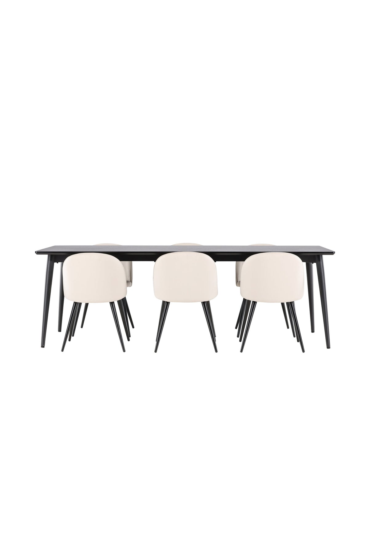 Ellis Esstisch mit Velvet Stühlen in präsentiert im Onlineshop von KAQTU Design AG. Esszimmerset ist von Venture Home