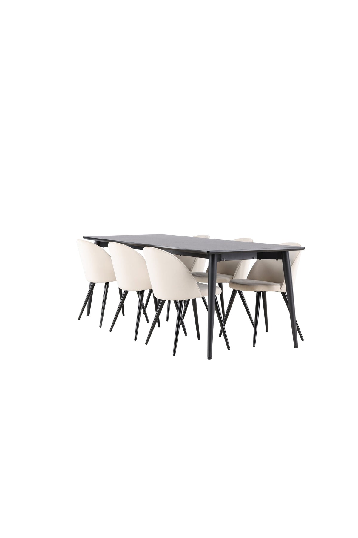 Ellis Esstisch mit Velvet Stühlen in präsentiert im Onlineshop von KAQTU Design AG. Esszimmerset ist von Venture Home