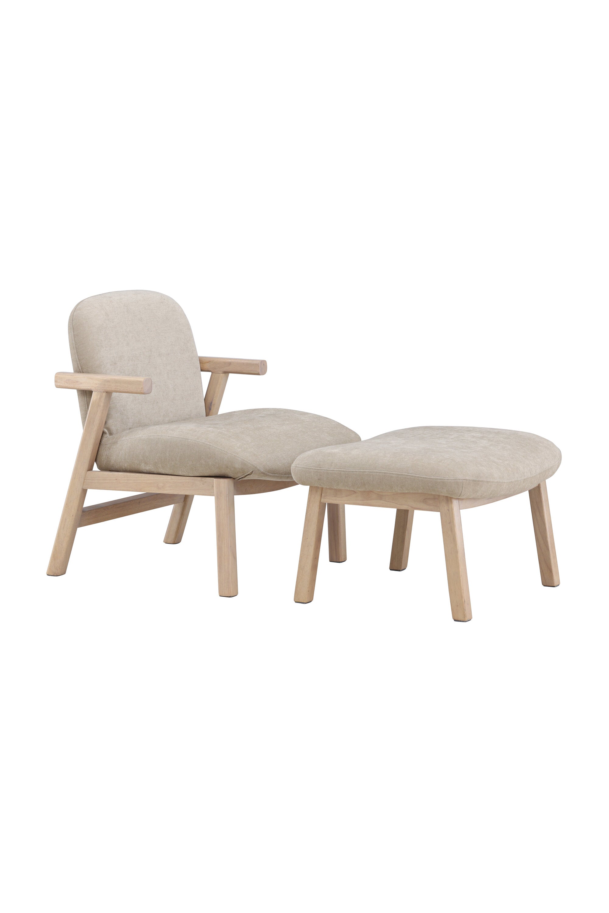 Rile Sessel + Ottoman in Weisswasch präsentiert im Onlineshop von KAQTU Design AG. Sessel ist von Venture Home