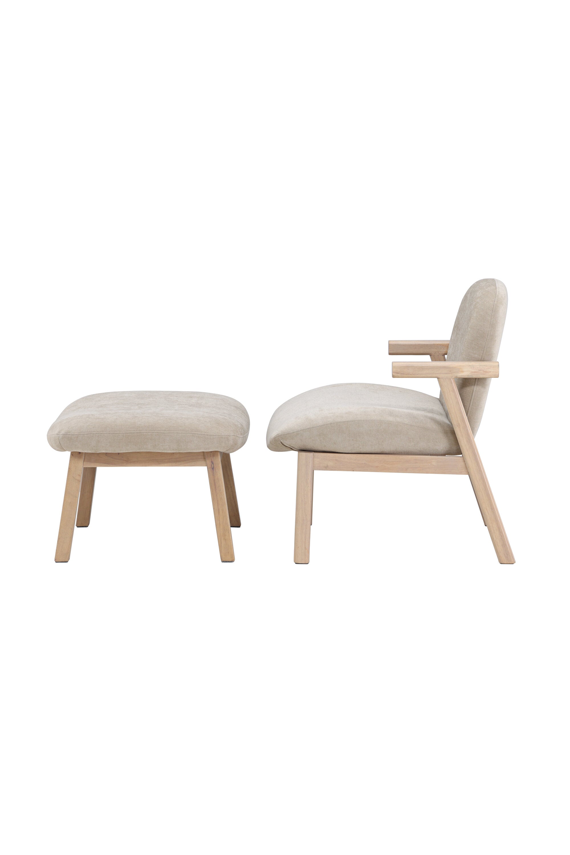 Rile Sessel + Ottoman in Weisswasch präsentiert im Onlineshop von KAQTU Design AG. Sessel ist von Venture Home