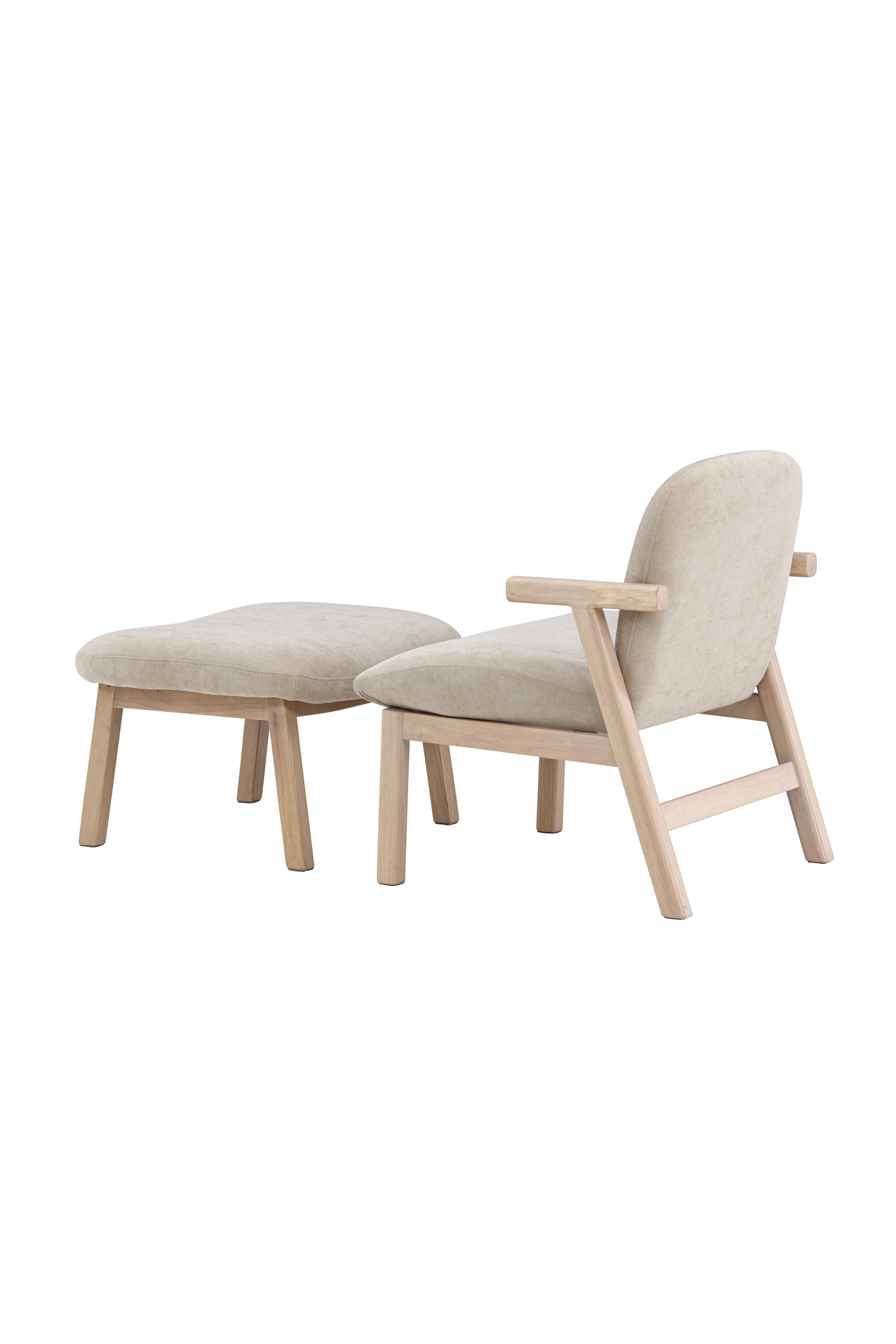 Rile Sessel + Ottoman in Weisswasch präsentiert im Onlineshop von KAQTU Design AG. Sessel ist von Venture Home