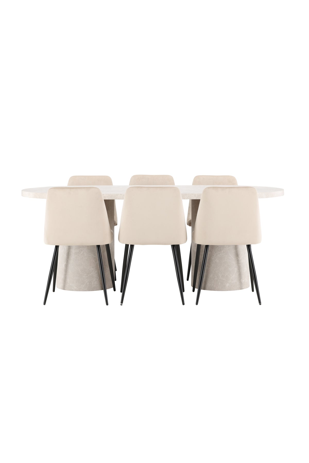 Esstisch Narvik mit Nachtstuhl in Beige präsentiert im Onlineshop von KAQTU Design AG. Esszimmerset ist von Venture Home