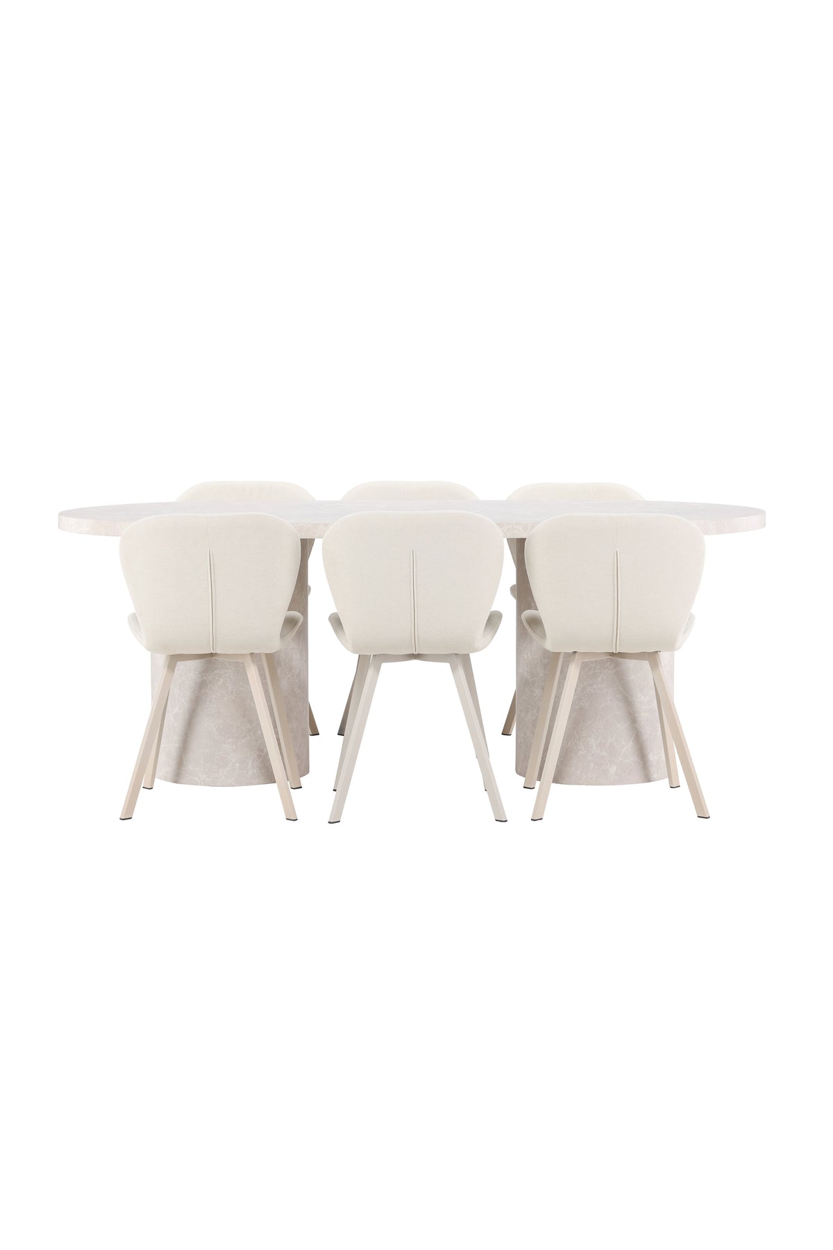Esstisch Narvik mit Lilja Stuhl in Beige präsentiert im Onlineshop von KAQTU Design AG. Esszimmerset ist von Venture Home