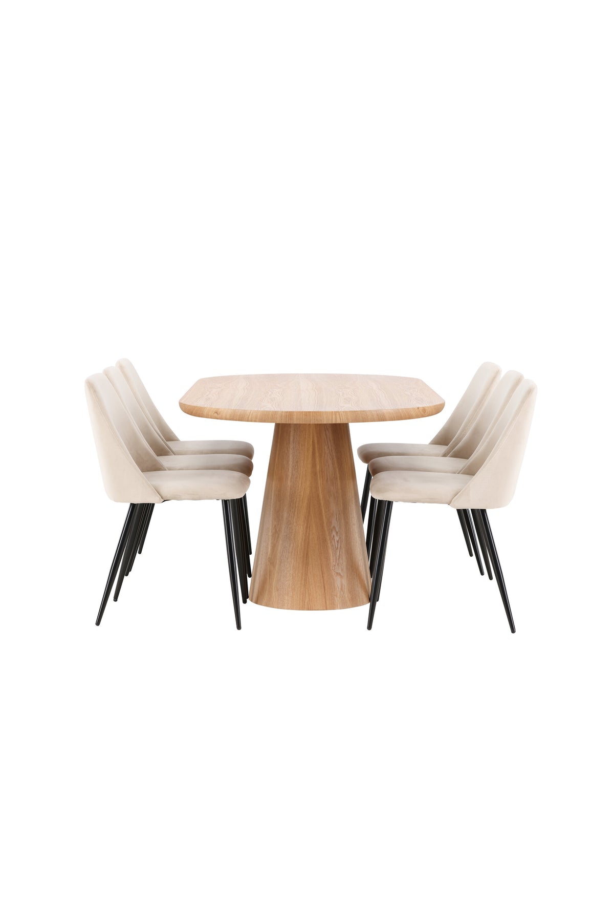 Esstisch Stjärnö mit Nachtstuhl in Nature präsentiert im Onlineshop von KAQTU Design AG. Esszimmerset ist von Venture Home