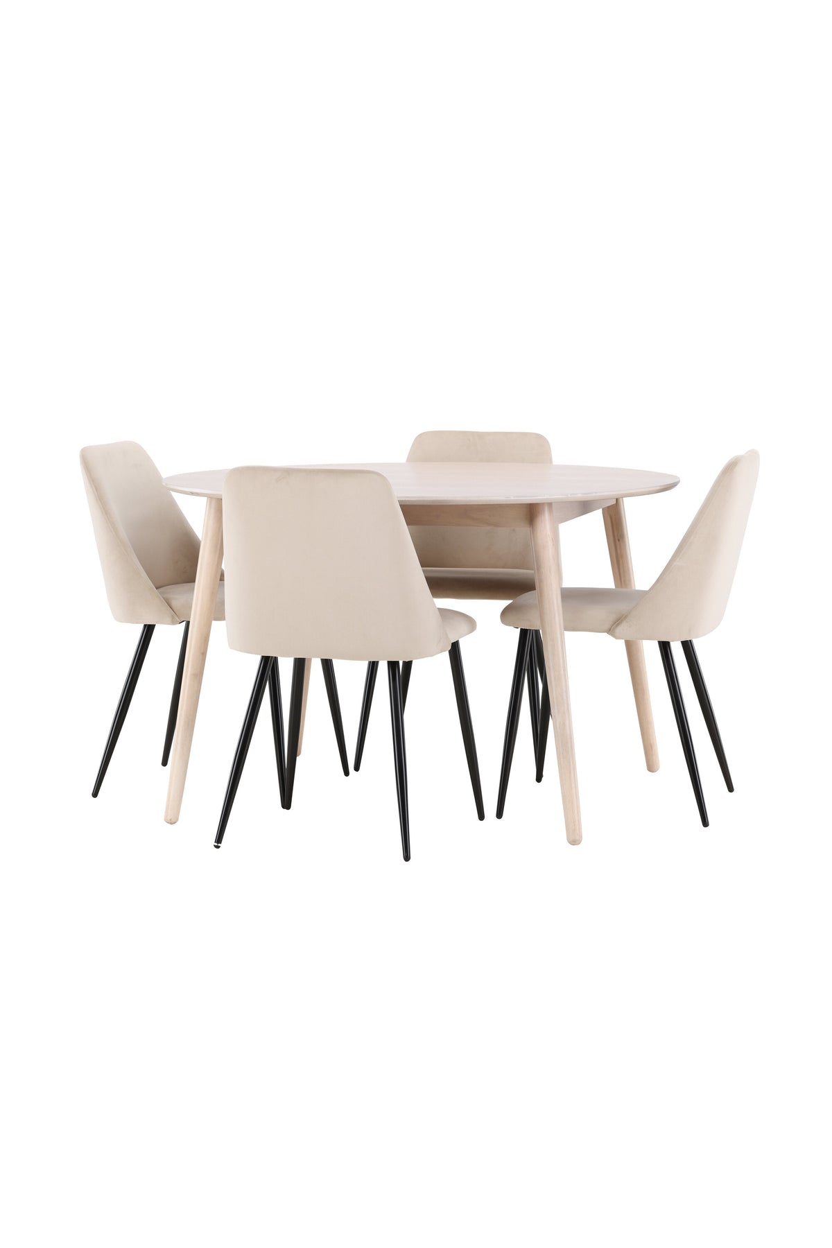 Esstisch Flora mit Nachtstuhl in White Wash präsentiert im Onlineshop von KAQTU Design AG. Esszimmerset ist von Venture Home