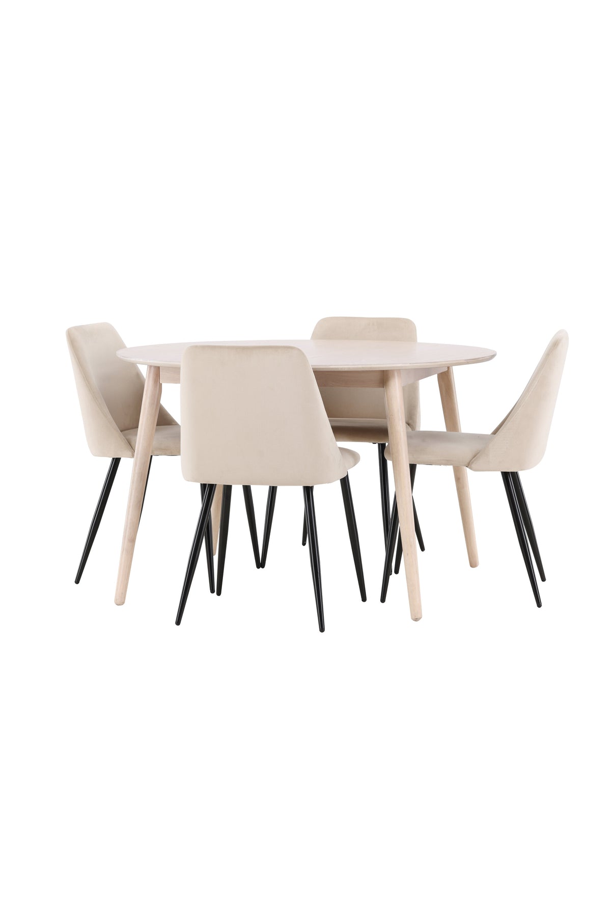 Esstisch Flora mit Nachtstuhl in White Wash präsentiert im Onlineshop von KAQTU Design AG. Esszimmerset ist von Venture Home