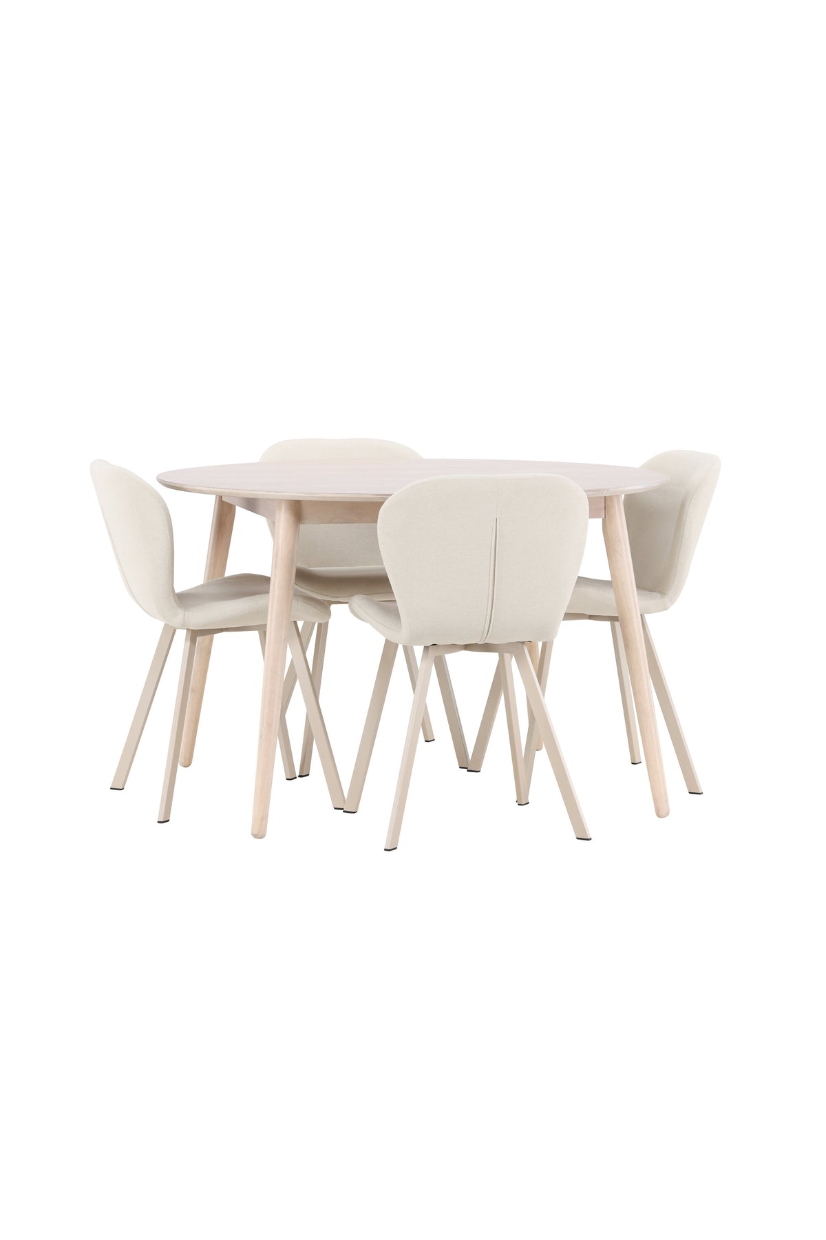 Esstisch Flora mit Lilja Stuhl in White Wash präsentiert im Onlineshop von KAQTU Design AG. Esszimmerset ist von Venture Home