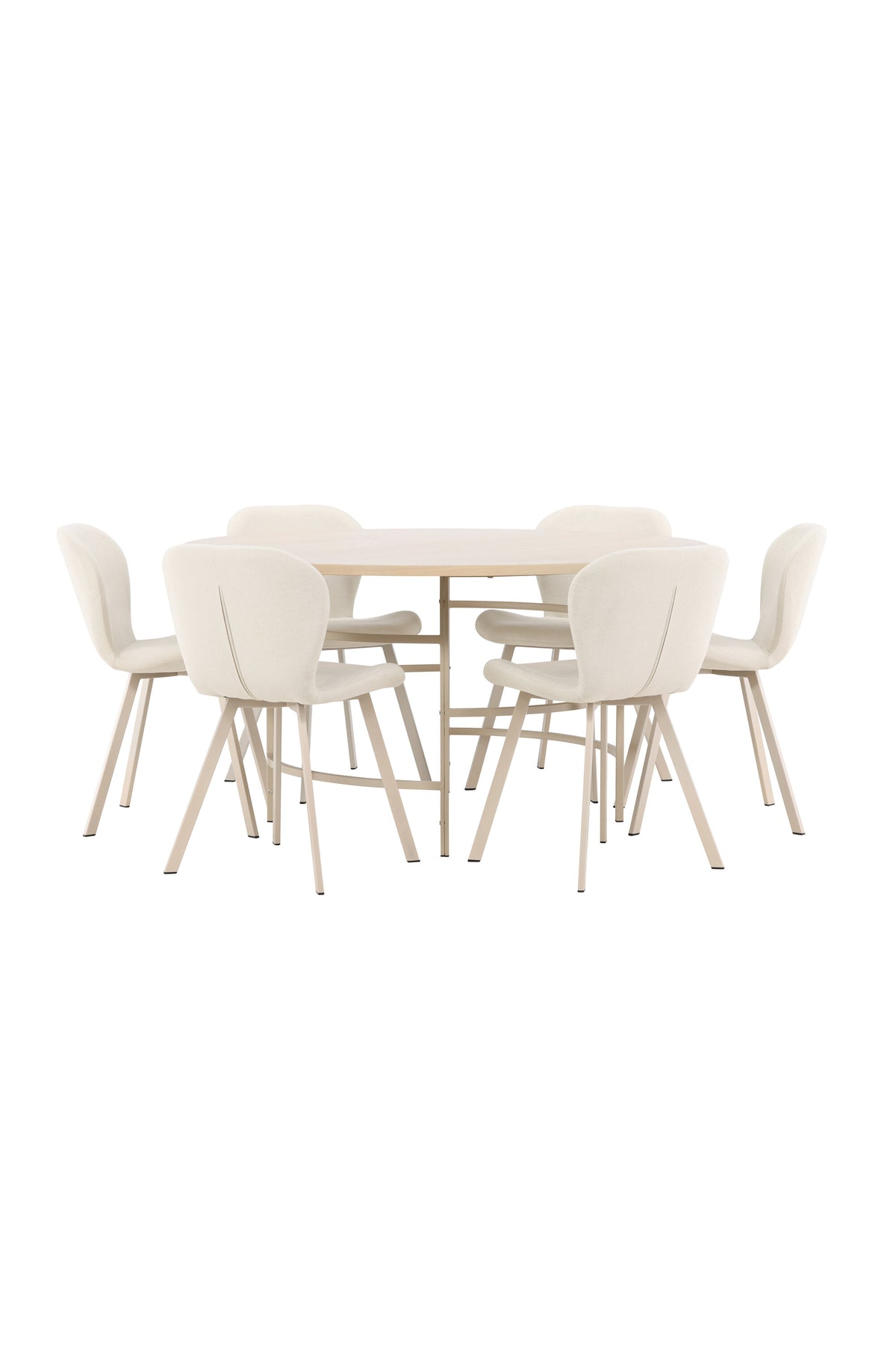 Esstisch Copenhagen mit Lilja Stuhl in White Wash präsentiert im Onlineshop von KAQTU Design AG. Esszimmerset ist von Venture Home