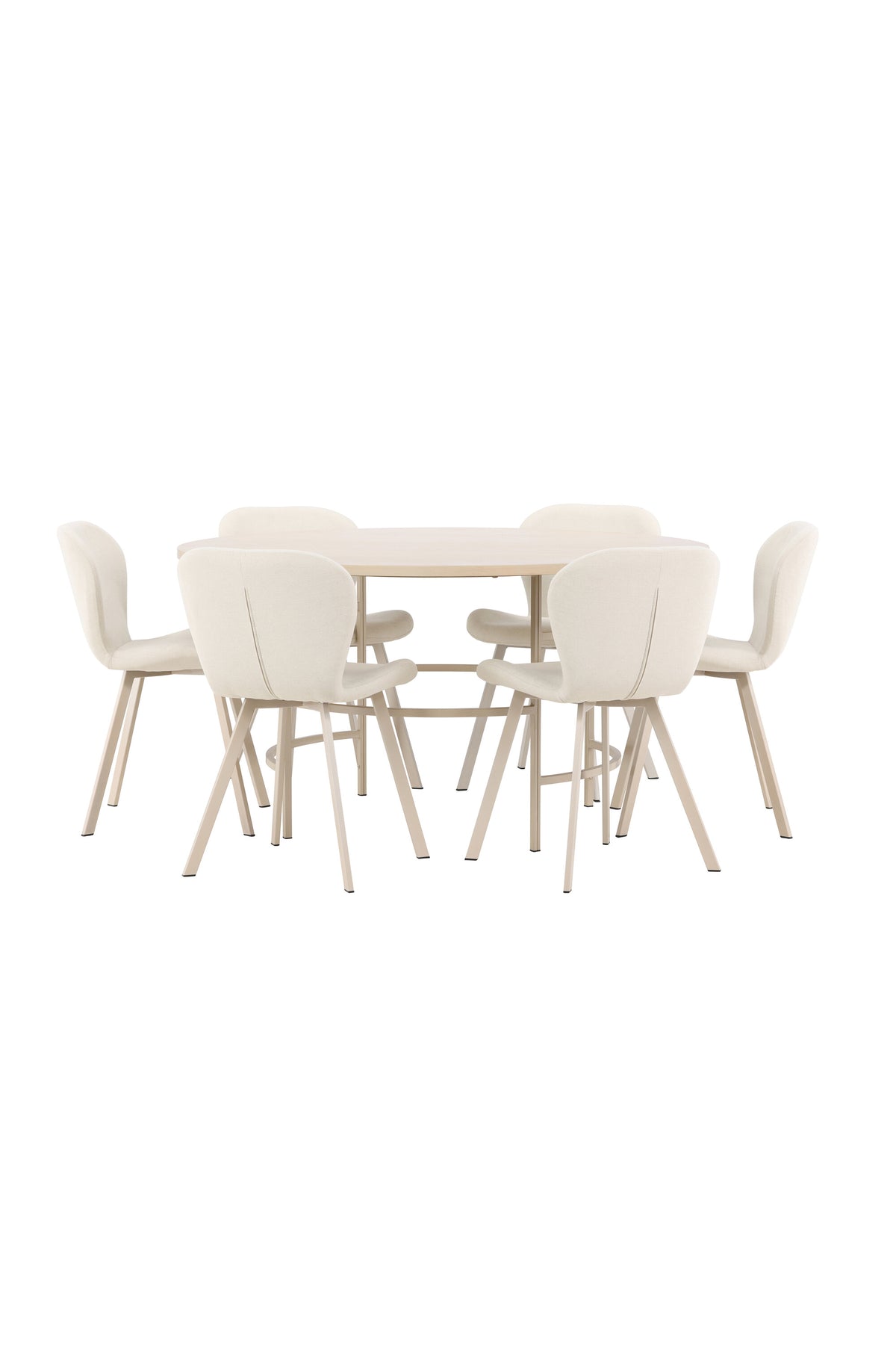 Esstisch Copenhagen mit Lilja Stuhl in White Wash präsentiert im Onlineshop von KAQTU Design AG. Esszimmerset ist von Venture Home