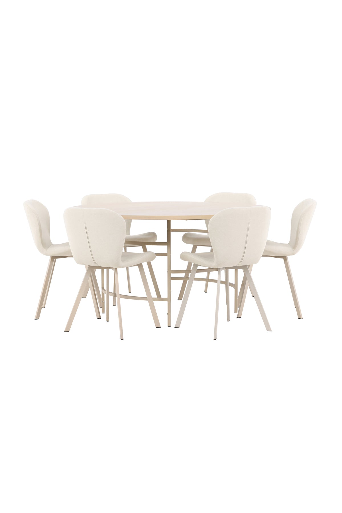 Esstisch Copenhagen mit Lilja Stuhl in White Wash präsentiert im Onlineshop von KAQTU Design AG. Esszimmerset ist von Venture Home