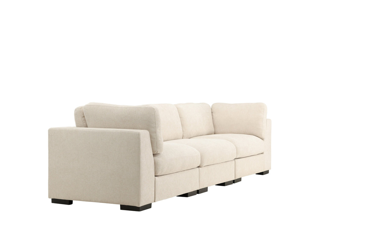 Salerno Corner Sofa Beige + Corner Sofa Beige + Corner Sofa Beige in Beige präsentiert im Onlineshop von KAQTU Design AG. 3er Sofa ist von